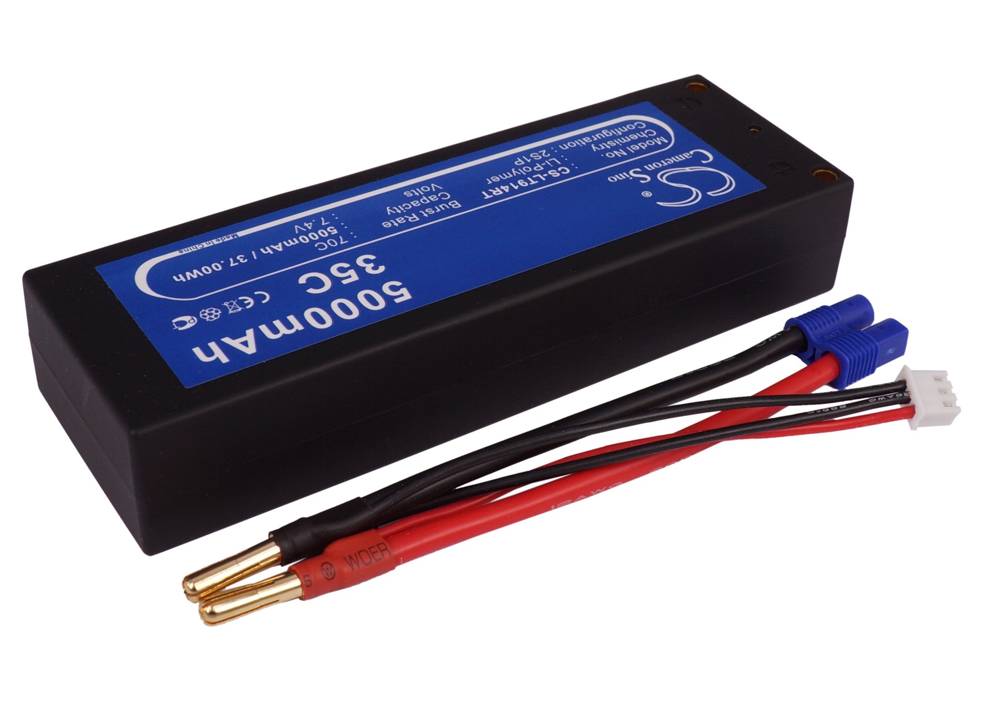 Li-Polymer, RC Battery fits Rc Cs-lt914rt, 7.4V, 5000mAh RC Cameron Sino Technology Limited