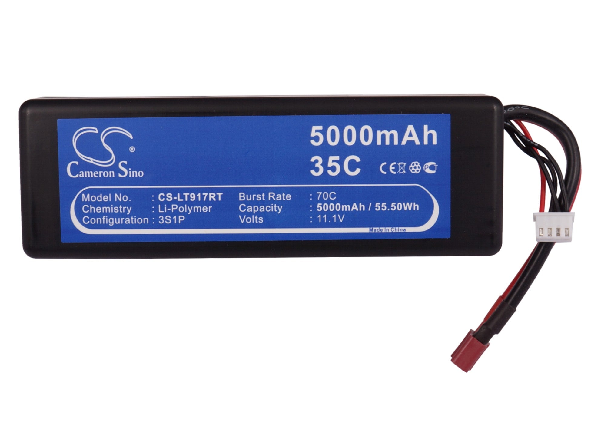 Li-Polymer, RC Battery fits Rc Cs-lt917rt, Rc Cs-lt917rt, 11.1V, 5000mAh RC Cameron Sino Technology Limited