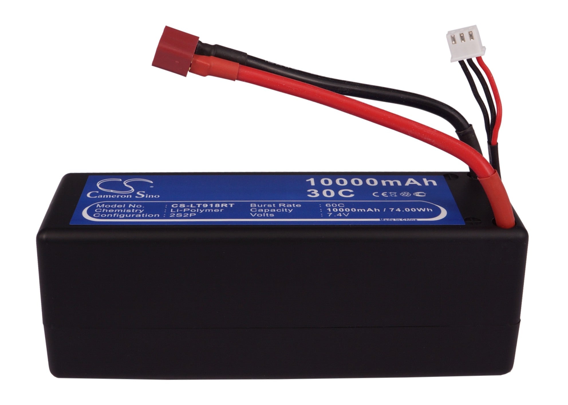 Li-Polymer, RC Battery fits Rc Cs-lt918rt, Rc Cs-lt918rt, 7.4V, 10000mAh RC Cameron Sino Technology Limited