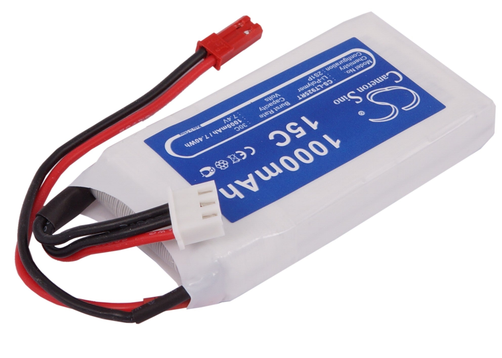Li-Polymer, RC Battery fits Rc Cs-lt925rt, 7.4V, 1000mAh RC Cameron Sino Technology Limited