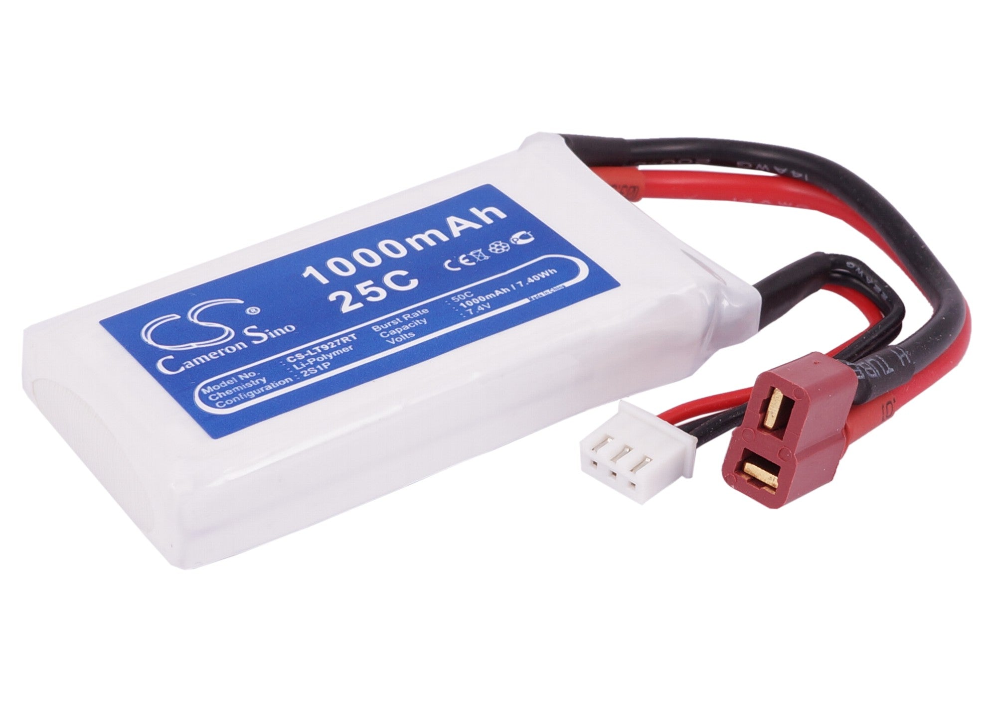 Li-Polymer, RC Battery fits Rc Cs-lt927rt, 7.4V, 1000mAh RC Cameron Sino Technology Limited