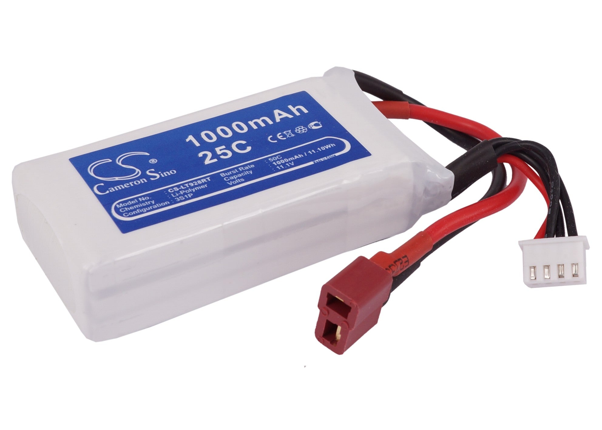 Li-Polymer, RC Battery fits Rc Cs-lt928rt, 11.1V, 1000mAh RC Cameron Sino Technology Limited