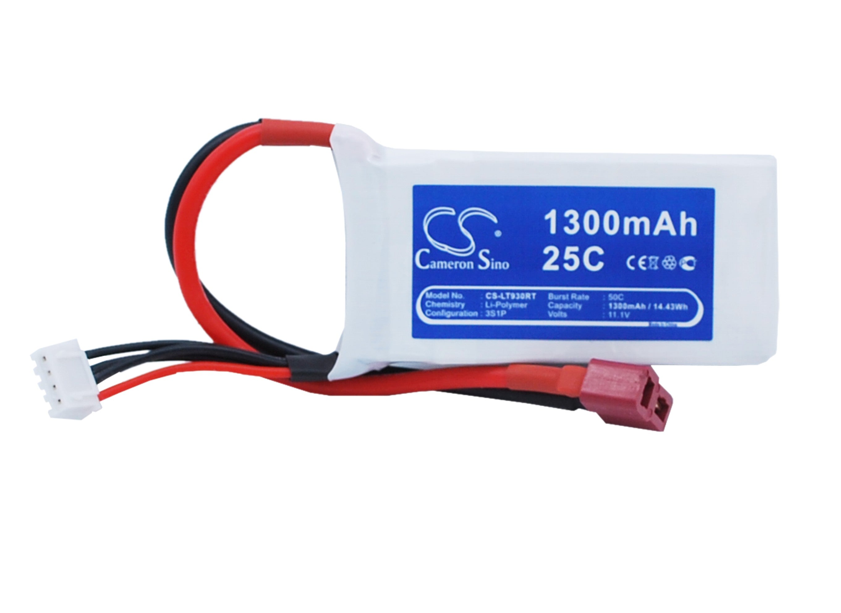 Li-Polymer, RC Battery fits Rc Cs-lt930rt, 11.1V, 1300mAh RC Cameron Sino Technology Limited