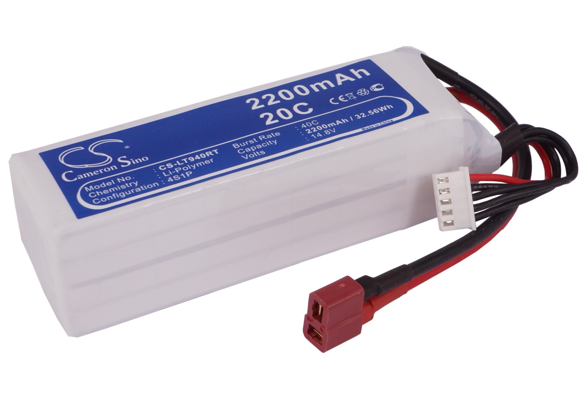 Li-Polymer, RC Battery fits Rc Cs-lt940rt, 14.8V, 2200mAh RC Cameron Sino Technology Limited