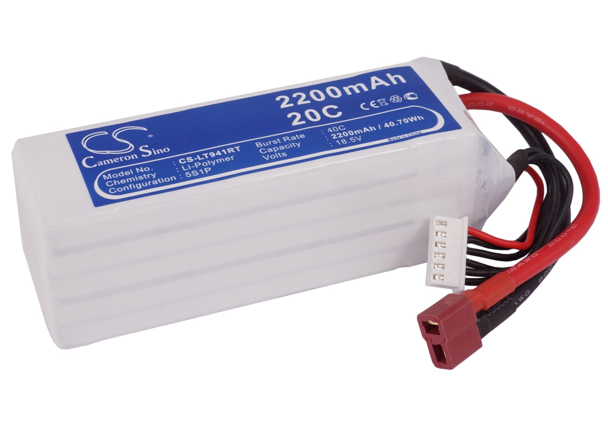 Li-Polymer, RC Battery fits Rc Cs-lt941rt, 18.5V, 2200mAh RC Cameron Sino Technology Limited