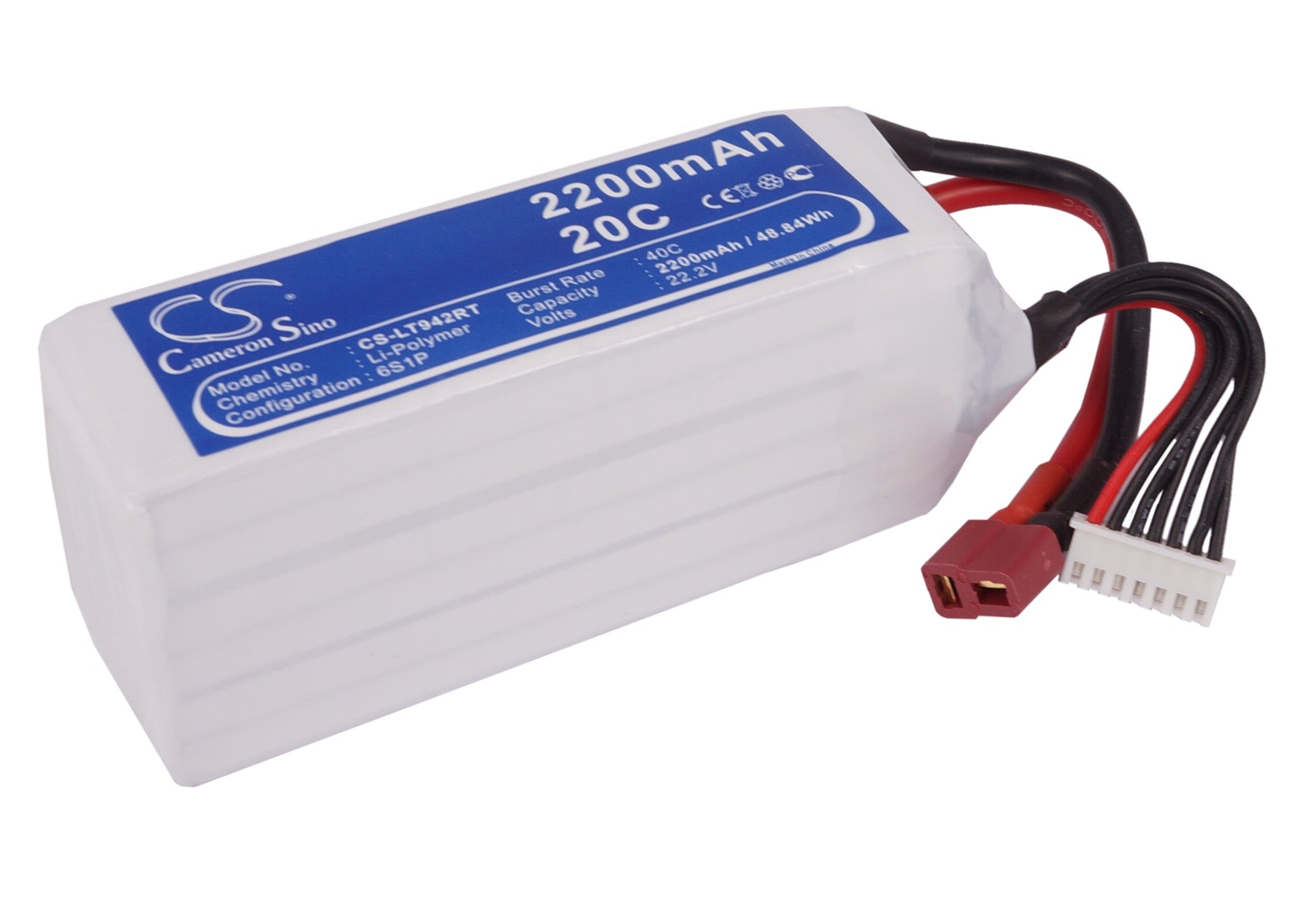 Li-Polymer, RC Battery fits Rc Cs-lt942rt, 22.2V, 2200mAh RC Cameron Sino Technology Limited