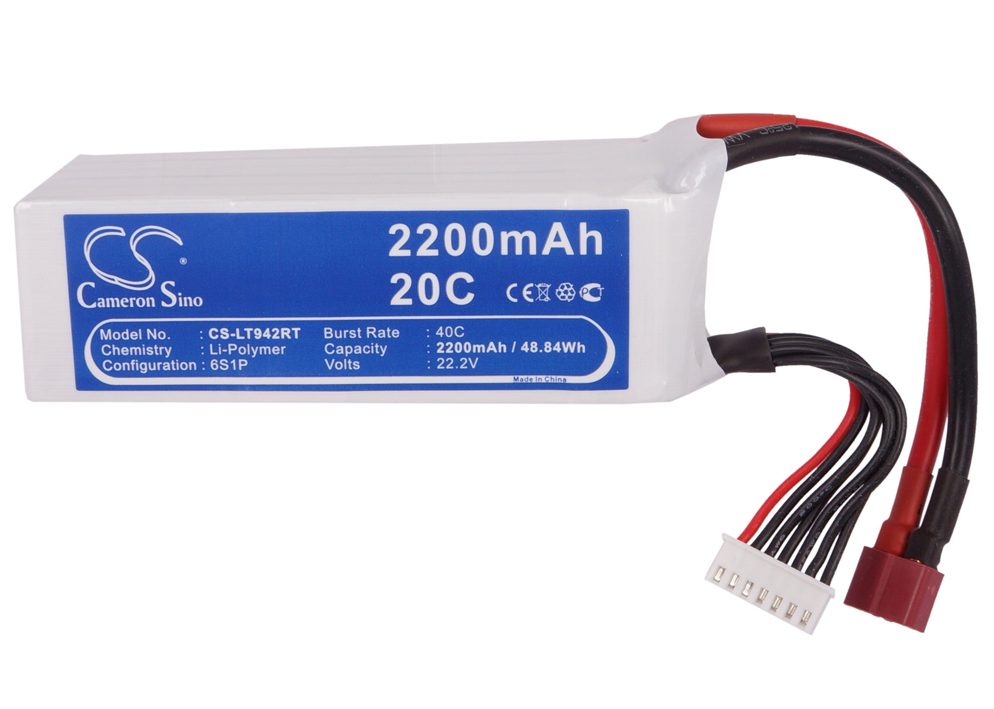 Li-Polymer, RC Battery fits Rc Cs-lt942rt, 22.2V, 2200mAh RC Cameron Sino Technology Limited