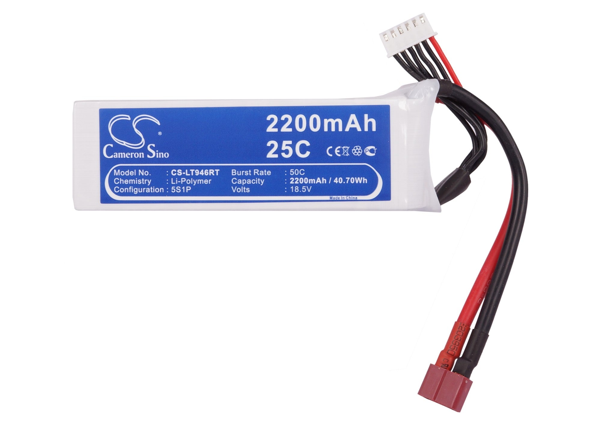 Li-Polymer, RC Battery fits Rc Cs-lt946rt, Rc Cs-lt946rt, 18.5V, 2200mAh RC Cameron Sino Technology Limited