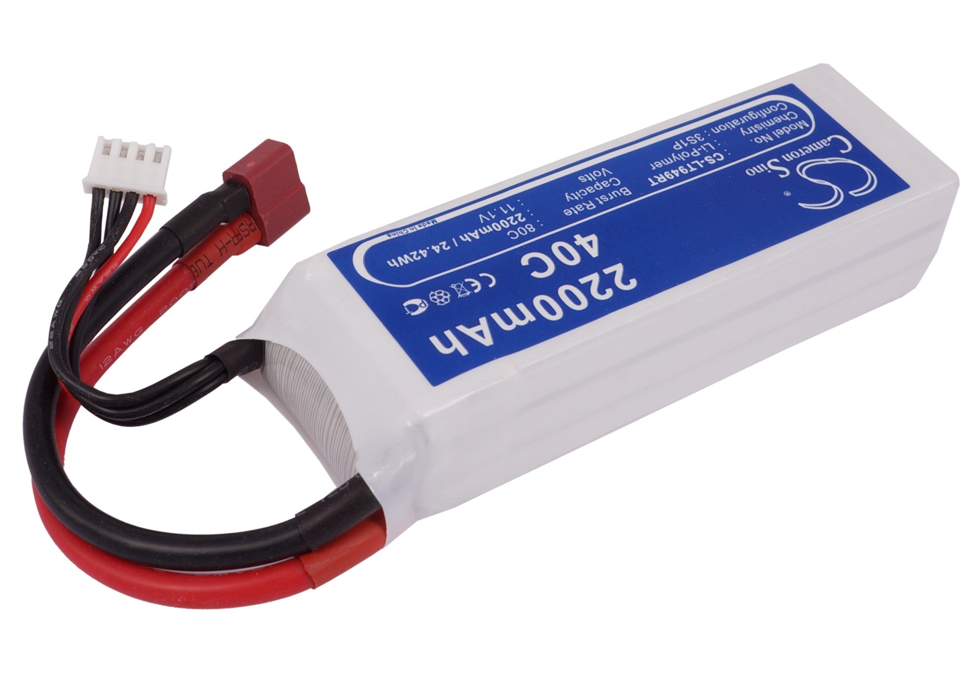 Li-Polymer, RC Battery fits Rc Cs-lt949rt, 11.1V, 2200mAh RC Cameron Sino Technology Limited