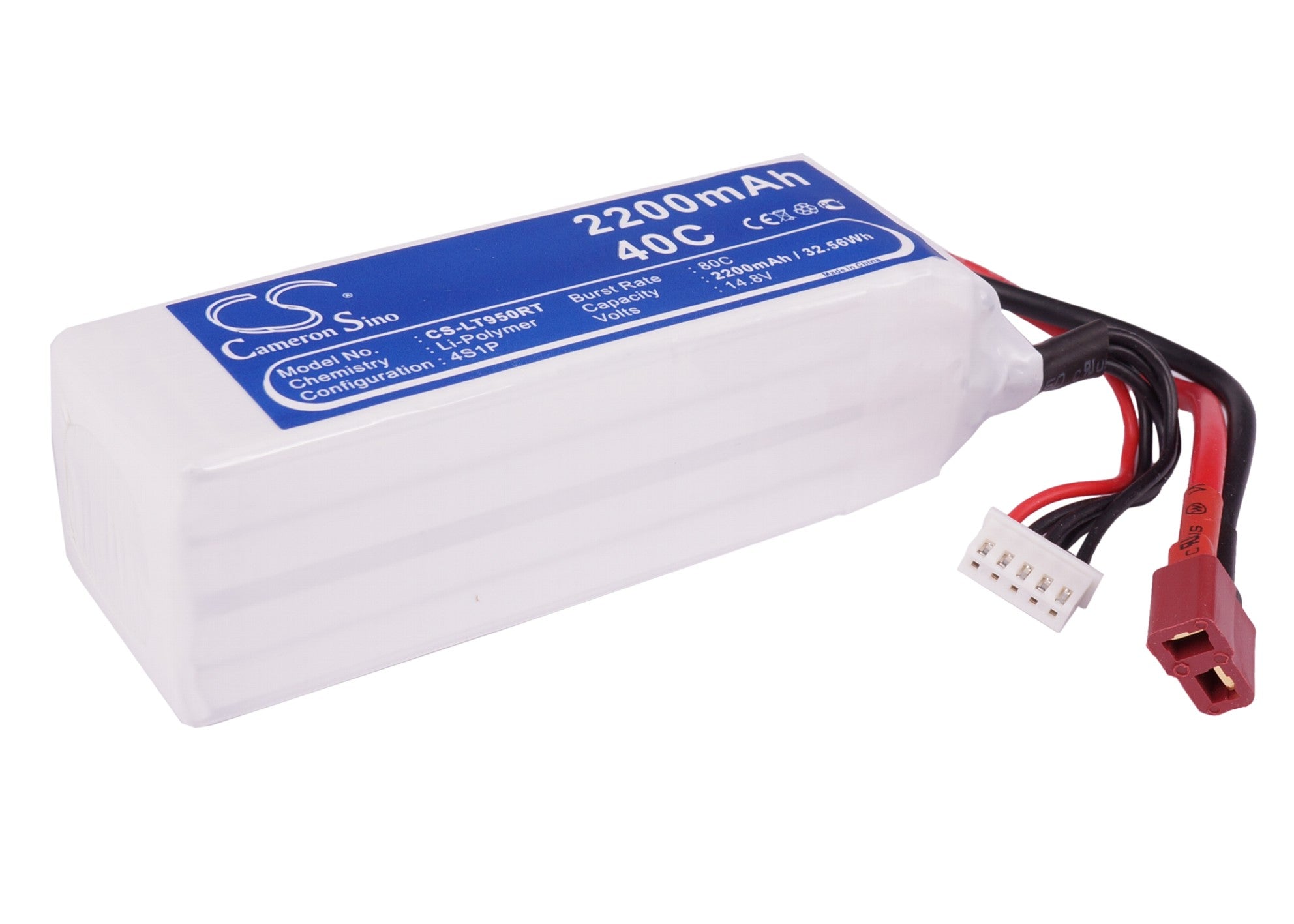 Li-Polymer, RC Battery fits Rc Cs-lt950rt, 14.8V, 2200mAh RC Cameron Sino Technology Limited