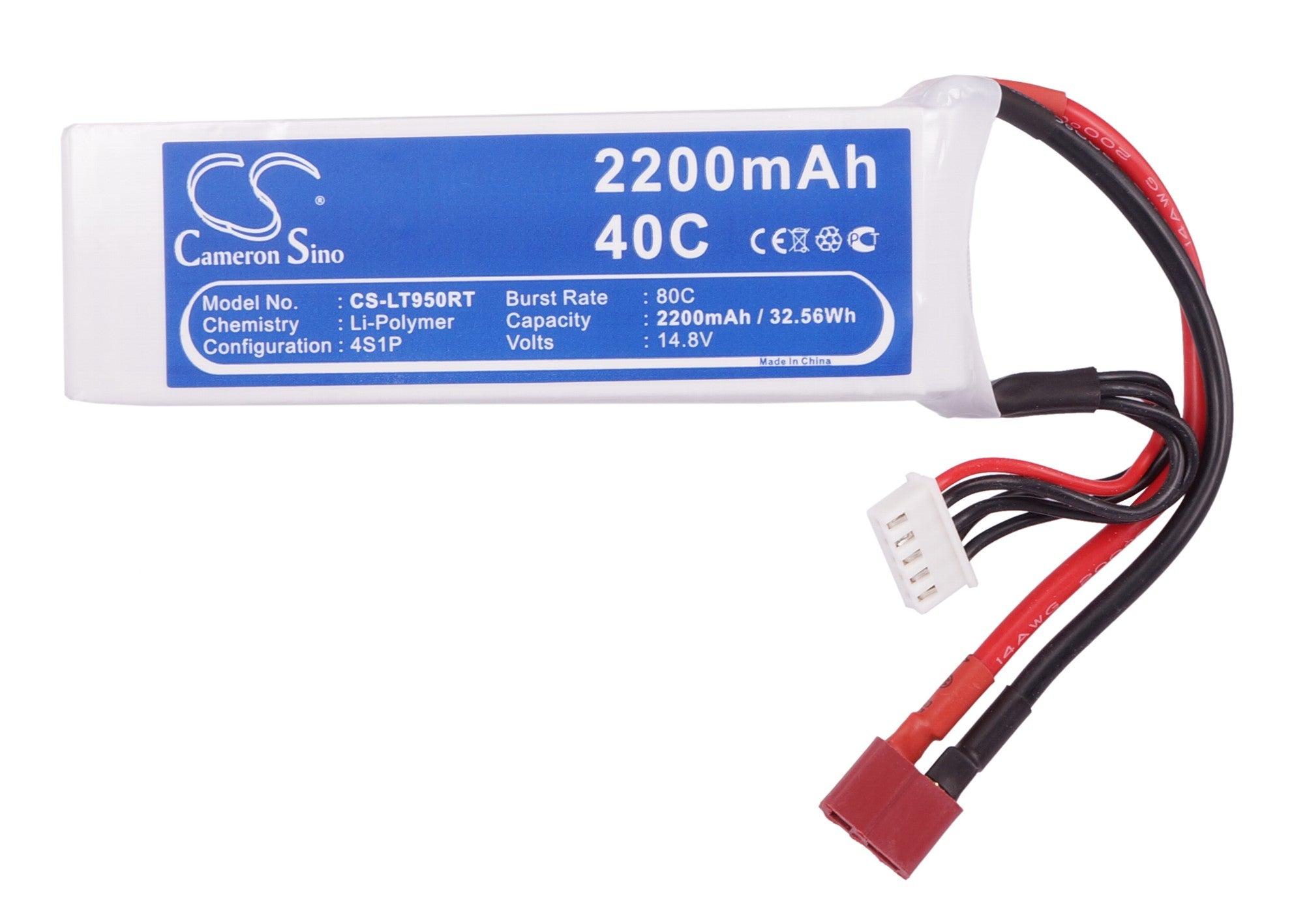 Li-Polymer, RC Battery fits Rc Cs-lt950rt, 14.8V, 2200mAh RC Cameron Sino Technology Limited