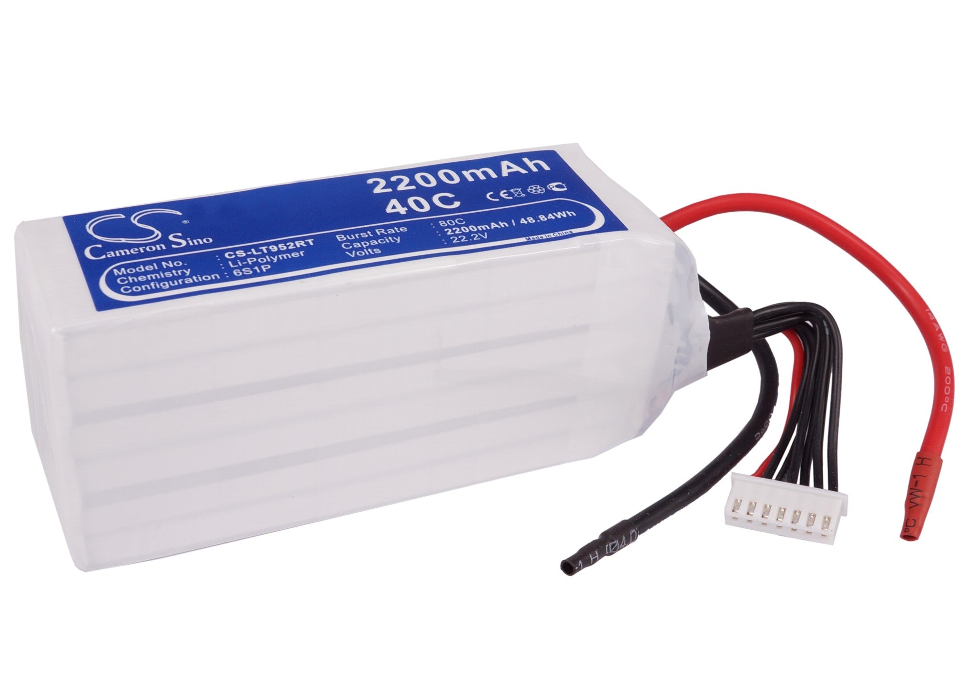 Li-Polymer, RC Battery fits Rc Cs-lt952rt, 22.2V, 2200mAh RC Cameron Sino Technology Limited