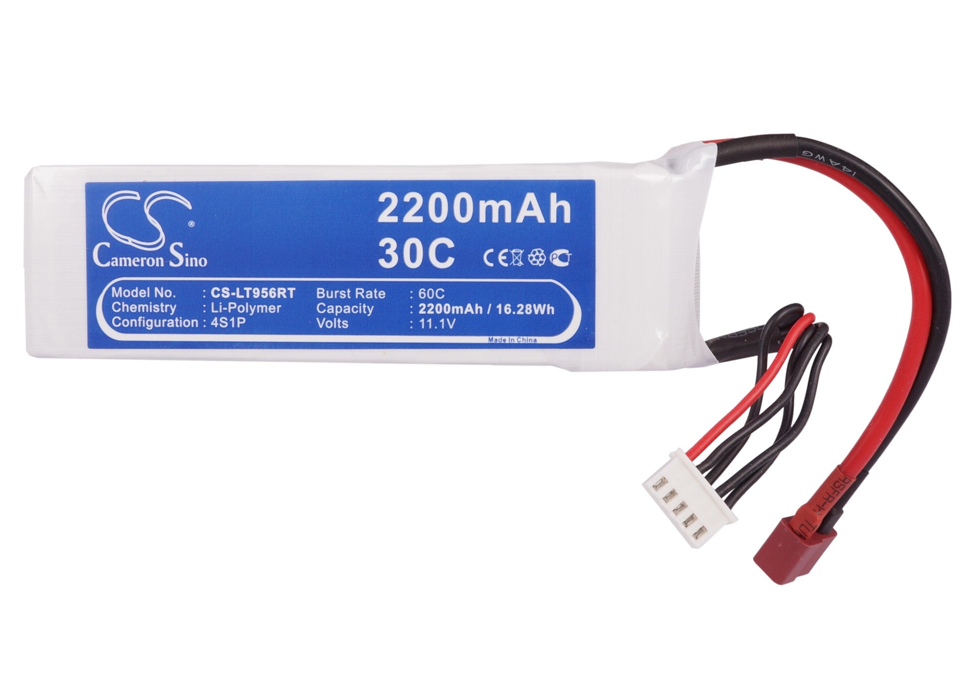 Li-Polymer, RC Battery fits Rc Cs-lt956rt, Rc Cs-lt956rt, 14.8V, 2200mAh RC Cameron Sino Technology Limited