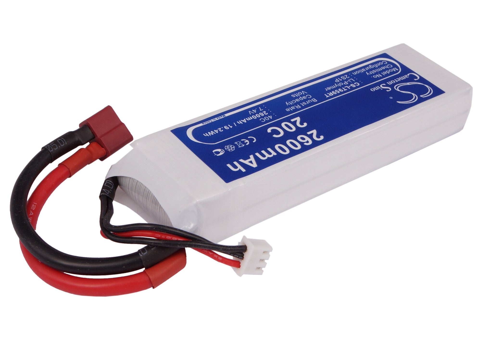 Li-Polymer, RC Battery fits Rc Cs-lt959rt, Rc Cs-lt959rt, 7.4V, 2600mAh RC Cameron Sino Technology Limited