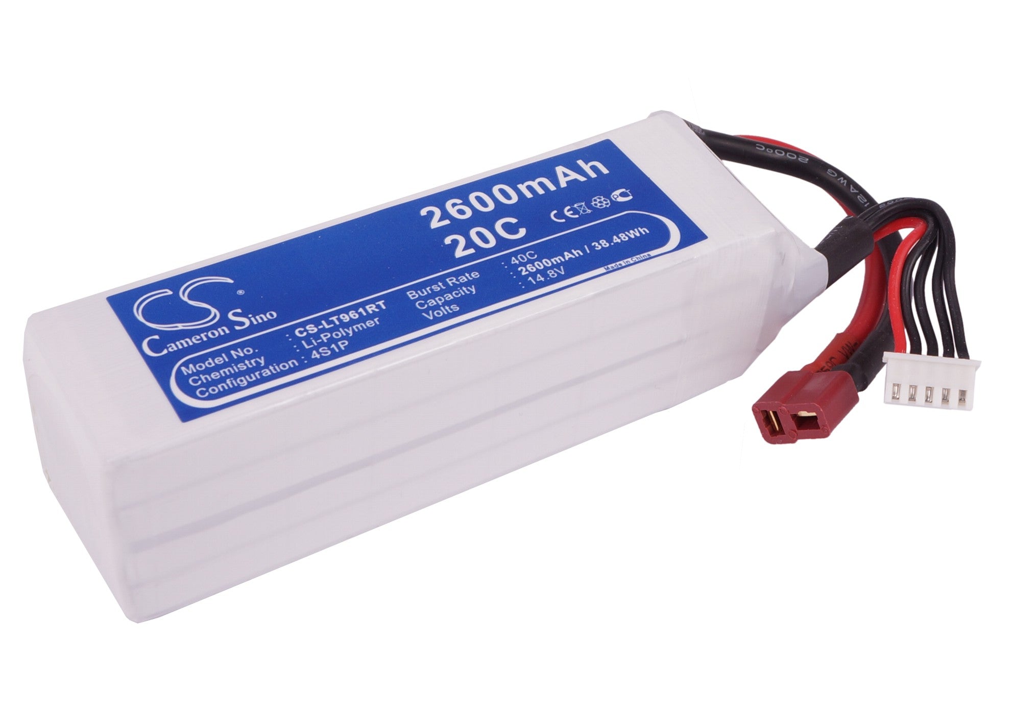 Li-Polymer, RC Battery fits Rc Cs-lt961rt, Rc Cs-lt961rt, 14.8V, 2600mAh RC Cameron Sino Technology Limited