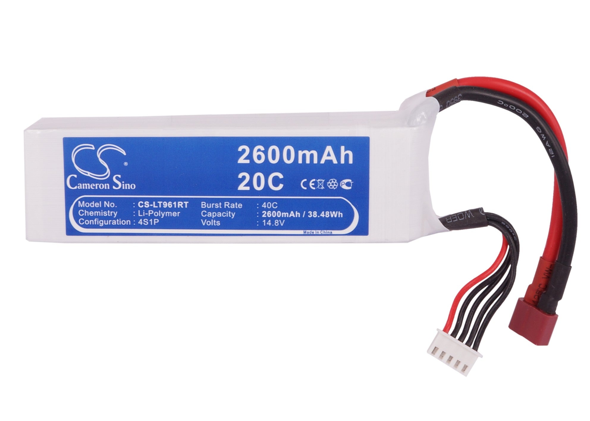 Li-Polymer, RC Battery fits Rc Cs-lt961rt, Rc Cs-lt961rt, 14.8V, 2600mAh RC Cameron Sino Technology Limited