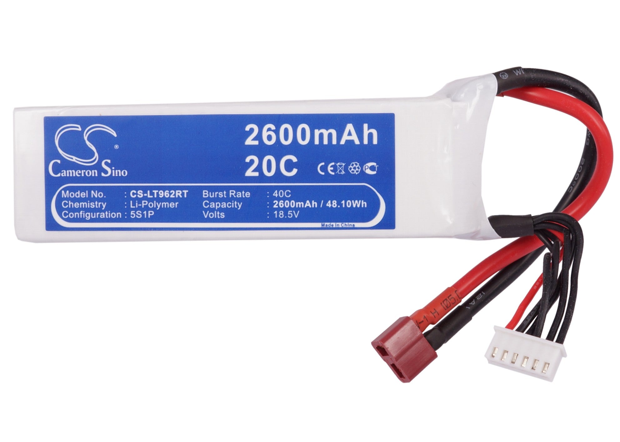 Li-Polymer, RC Battery fits Rc Cs-lt962rt, Rc Cs-lt962rt, 18.5V, 2600mAh RC Cameron Sino Technology Limited