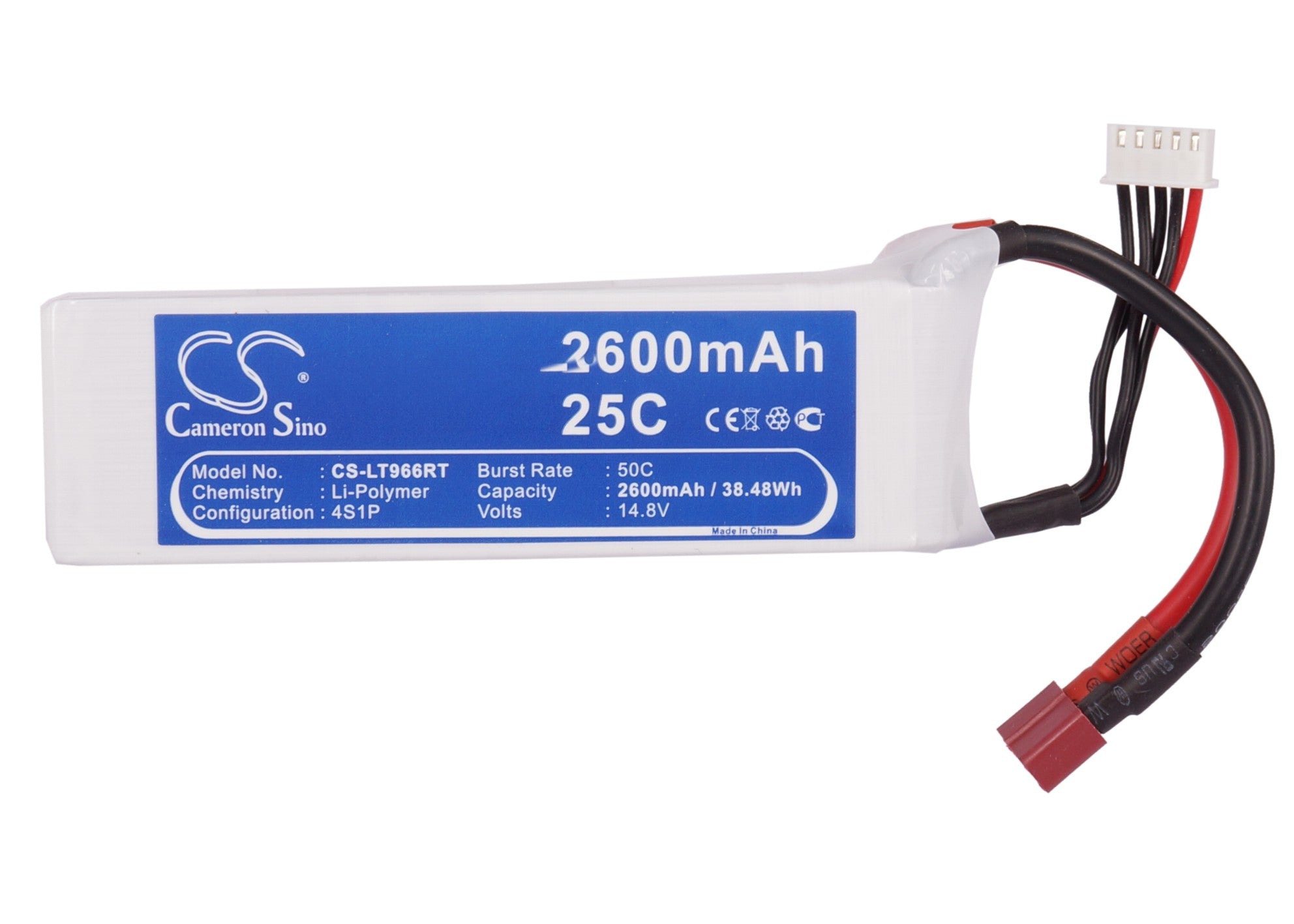 Li-Polymer, RC Battery fits Rc Cs-lt966rt, Rc Cs-lt966rt, 14.8V, 2600mAh RC Cameron Sino Technology Limited