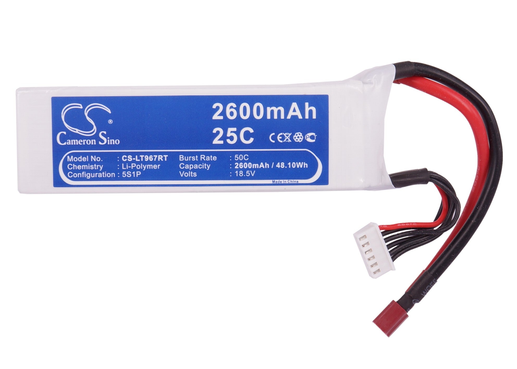 Li-Polymer, RC Battery fits Rc Cs-lt967rt, Rc Cs-lt967rt, 18.5V, 2600mAh RC Cameron Sino Technology Limited
