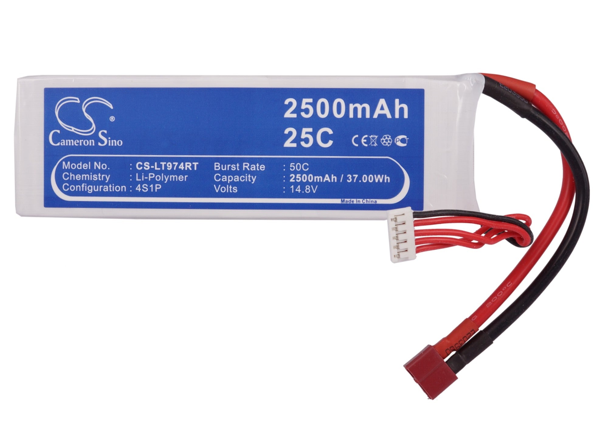 Li-Polymer, RC Battery fits Rc Cs-lt974rt, Rc Cs-lt974rt, 14.8V, 2500mAh RC Cameron Sino Technology Limited