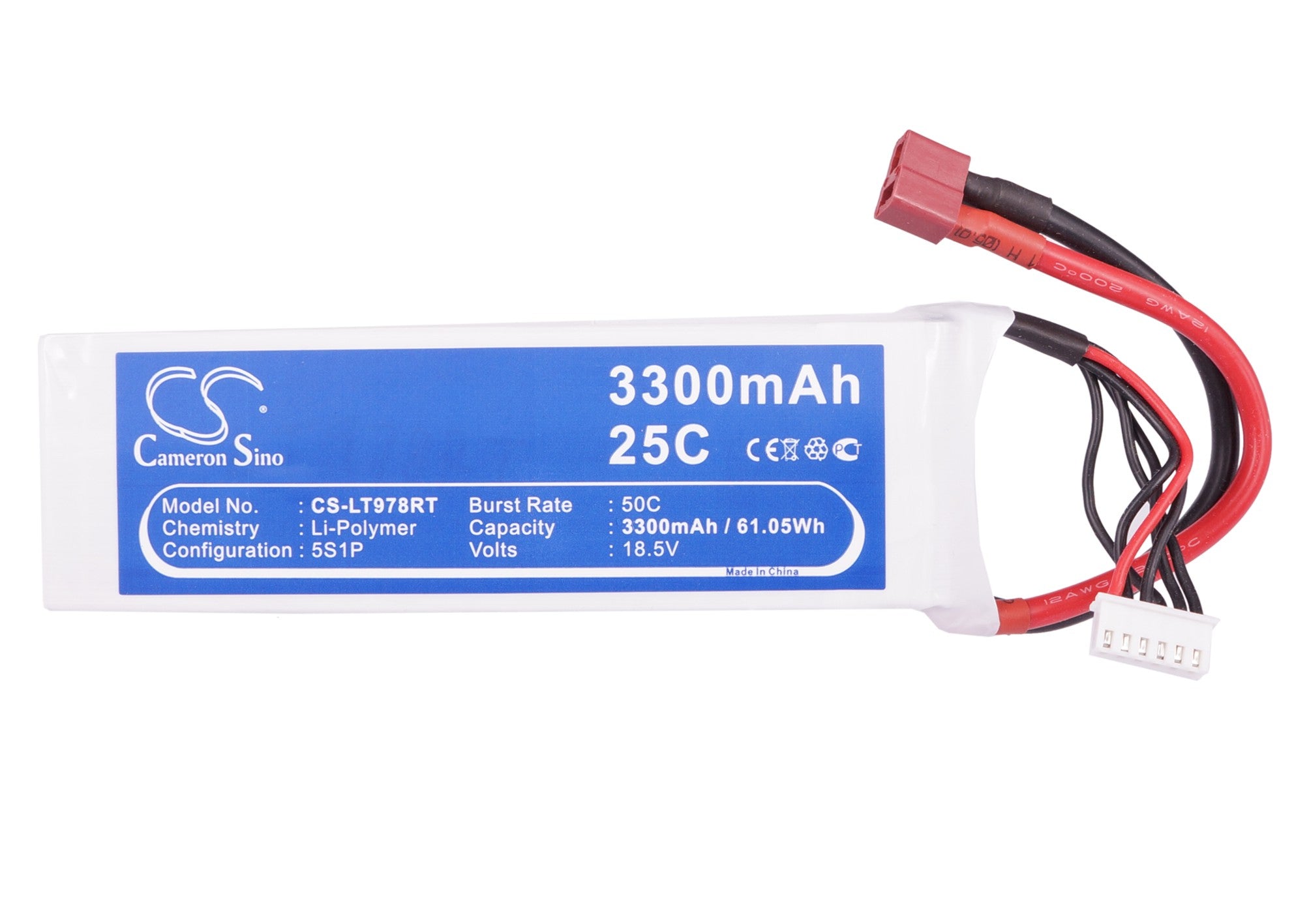 Li-Polymer, RC Battery fits Rc Cs-lt978rt, Rc Cs-lt978rt, 18.5V, 3300mAh RC Cameron Sino Technology Limited