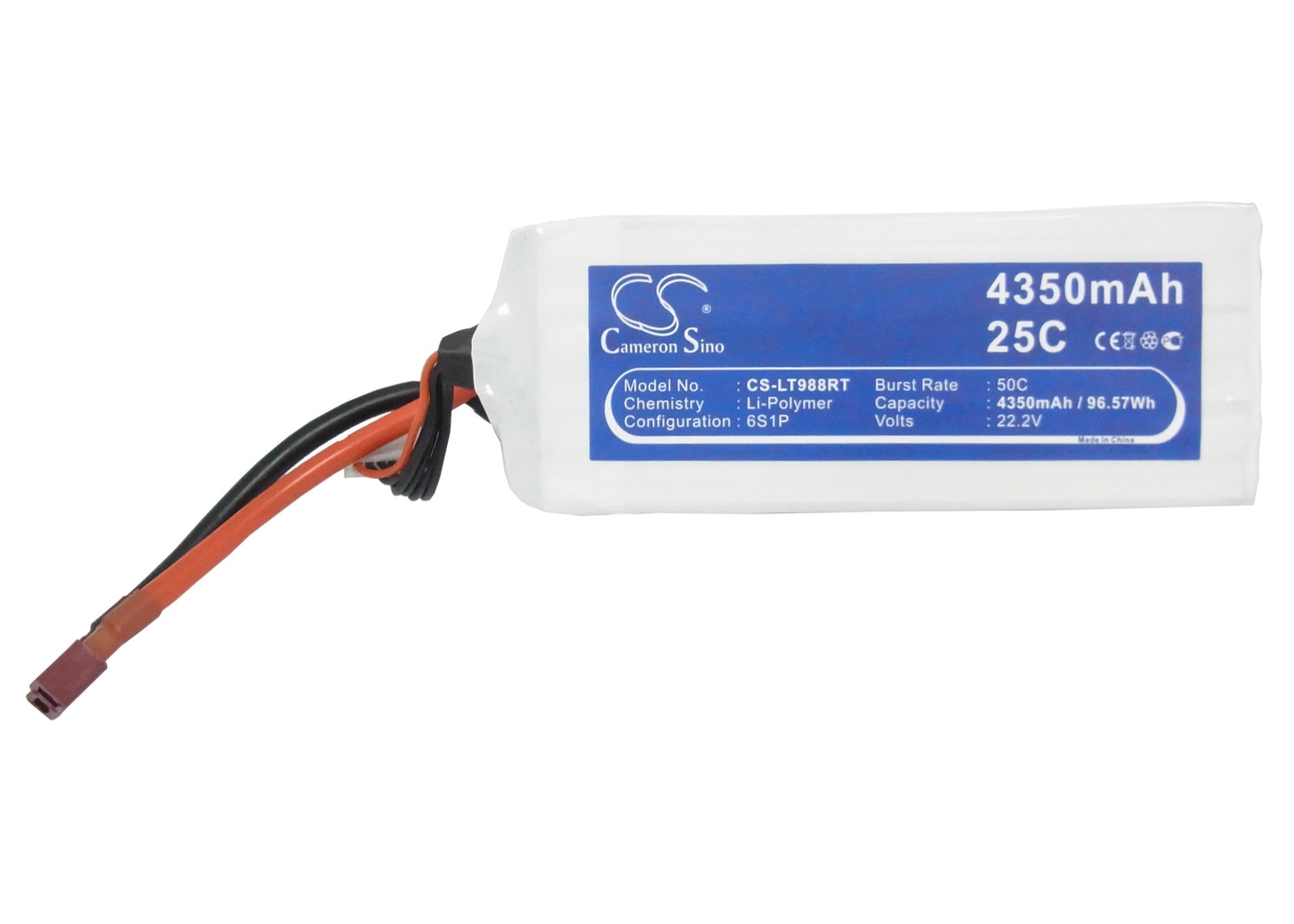 Li-Polymer, RC Battery fits Rc Cs-lt988rt, Rc Cs-lt988rt, 22.2V, 4350mAh RC Cameron Sino Technology Limited