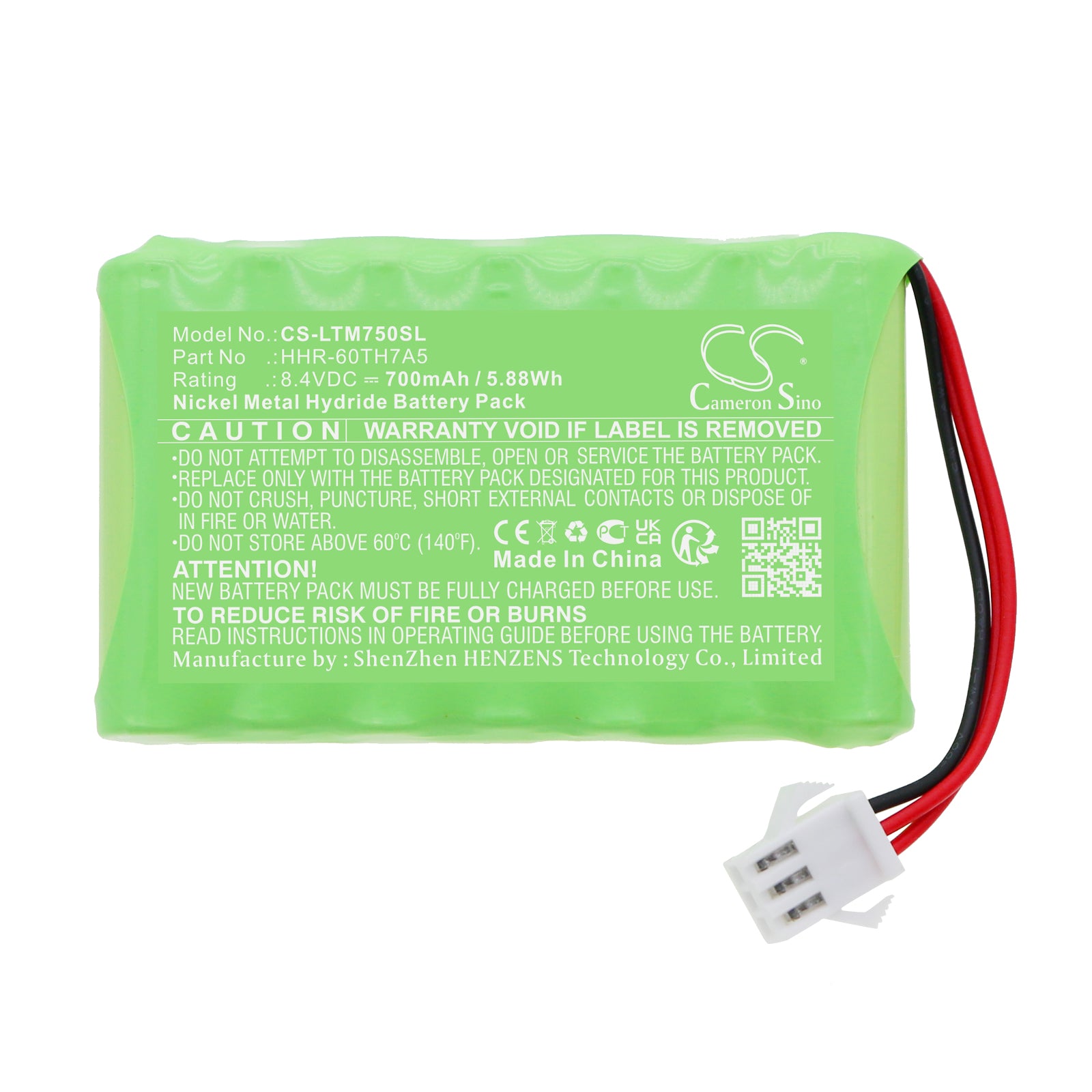 Ni-MH, Time Clock Battery fits Lathem 7000e, 7500e, 8.4V, 700mAh Time Clock Cameron Sino Technology Limited