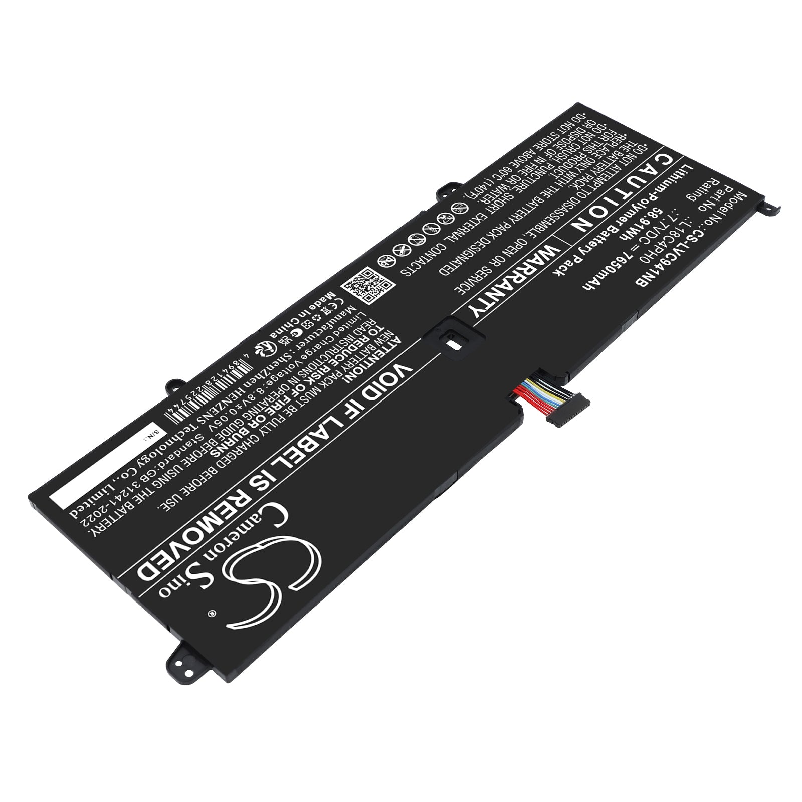7.7V, Li-Polymer, 7650mAh, Battery fits Lenovo Yoga C940-14IIL, Yoga C940-14IIL-81Q9, 58.91Wh Notebook, Laptop Cameron Sino Technology Limited