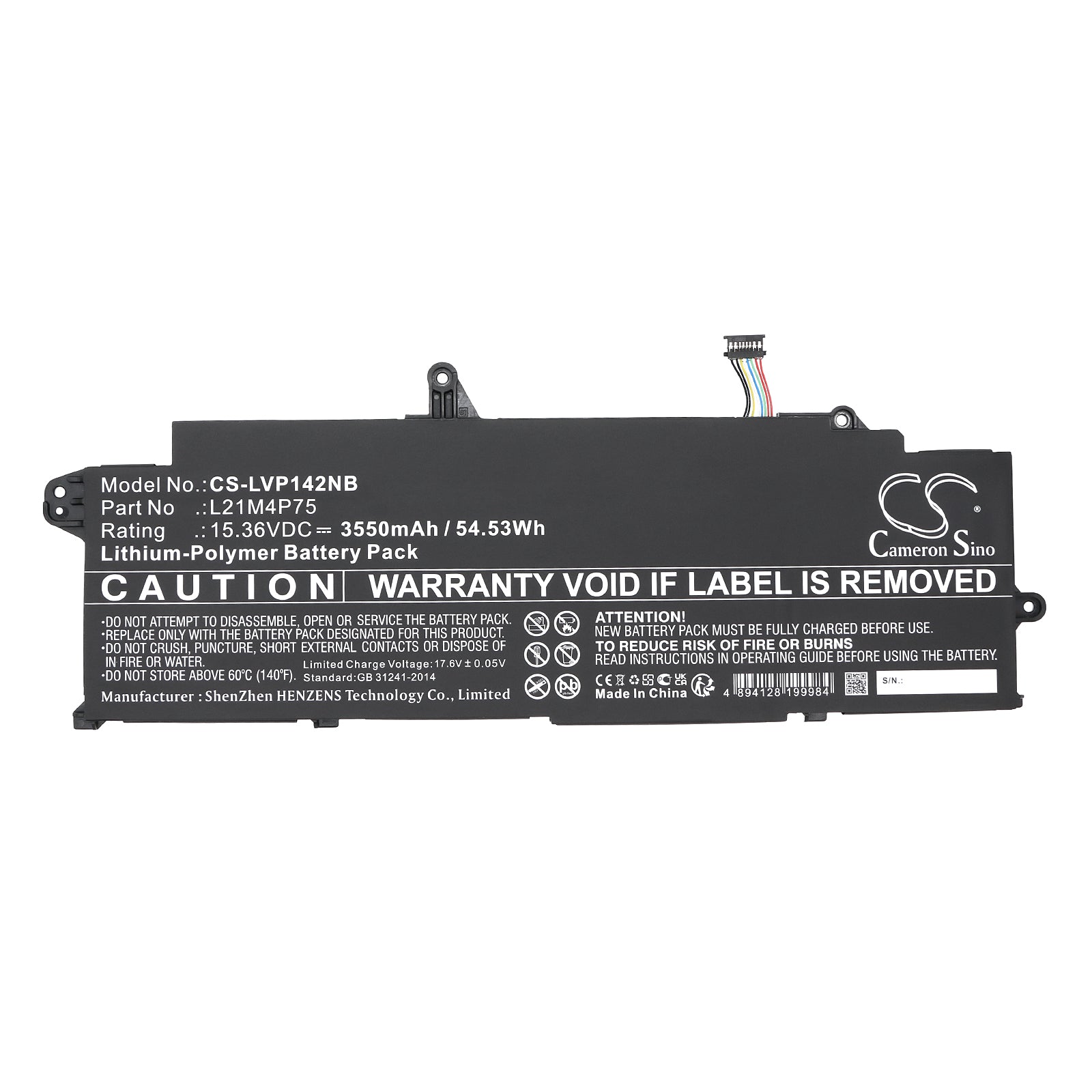 Li-Polymer, Notebook, Laptop Battery fits Lenovo Thinkpad T14s Gen 3(amd)21cq00, Thinkpad T14s Gen 3(amd)21cq00, 15.36V, 3550mAh Notebook, Laptop Cameron Sino Technology Limited