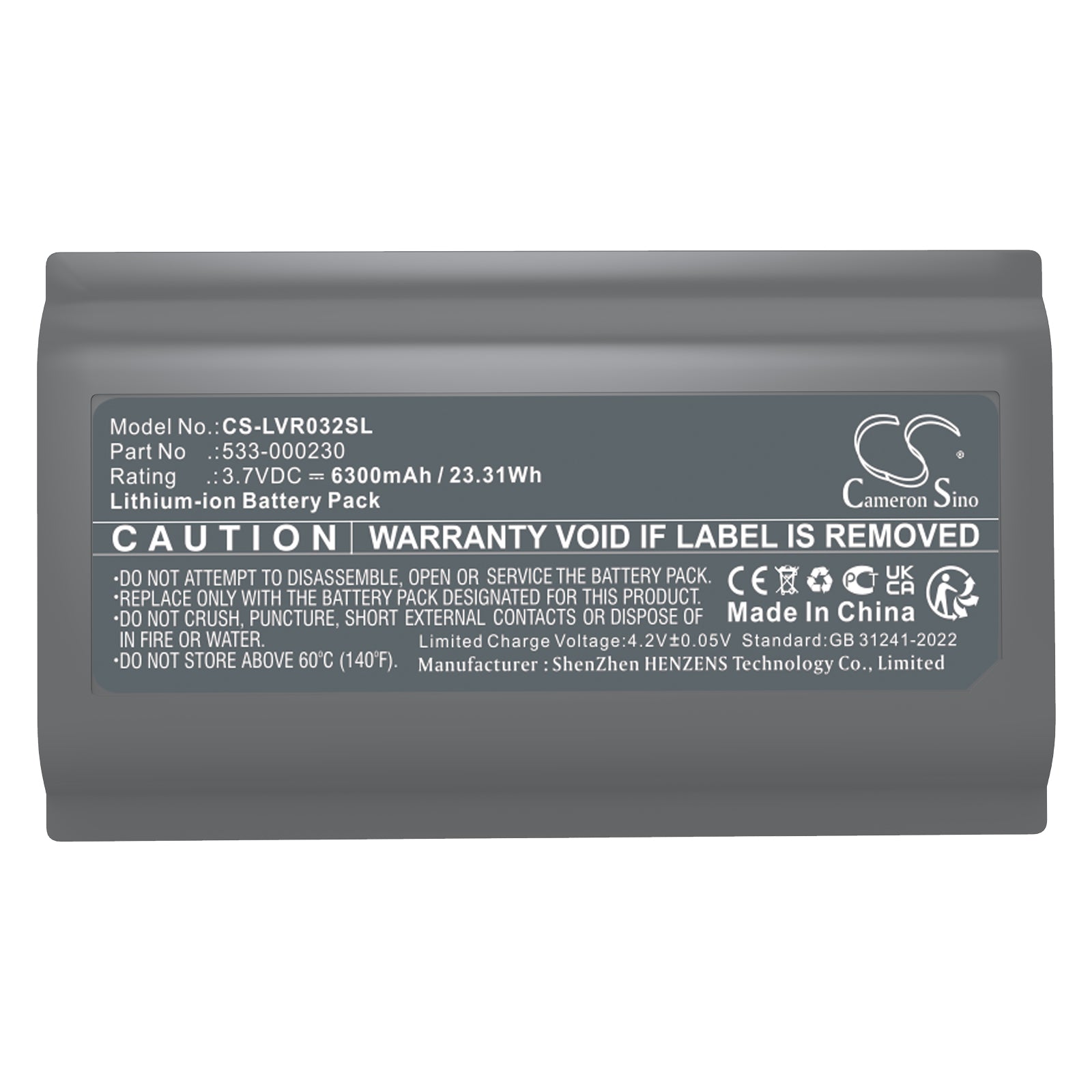 3.7V, Li-ion, 6300mAh, Battery fits Logi VR0032 Video Conferencing Camera and Remote, 23.31Wh Communication & Conferencing Cameron Sino Technology Limited