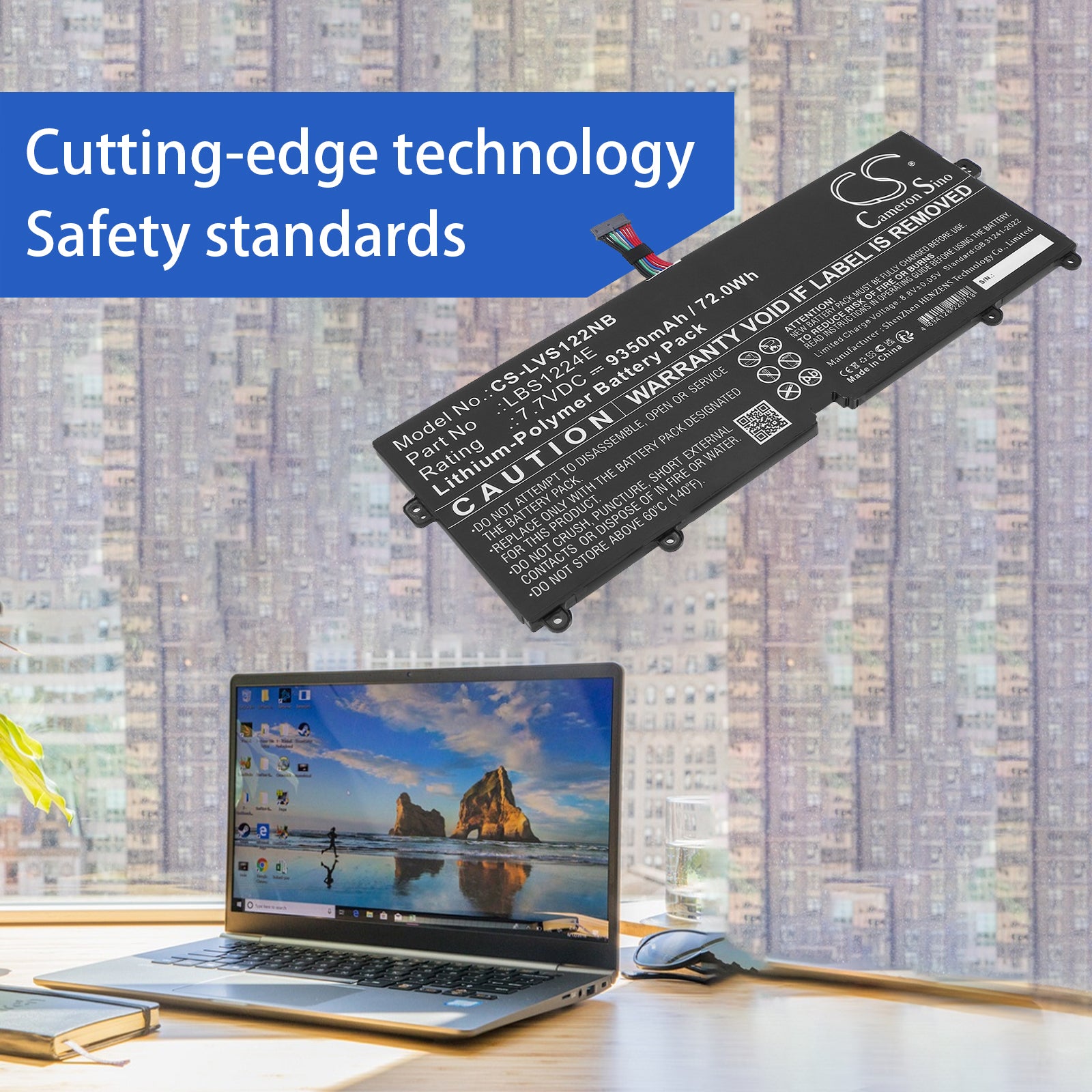 7.7V, Li-Polymer, 9350mAh, Battery fits LG 13Z980, 13Z990, 72Wh Notebook, Laptop Cameron Sino Technology Limited