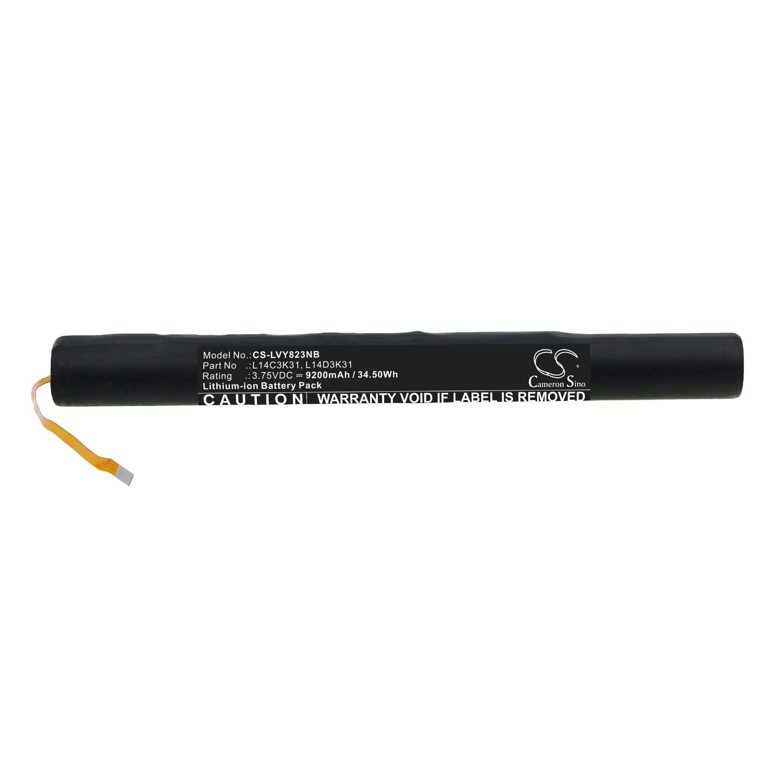 Li-ion, Notebook, Laptop Battery fits Lenovo Yoga Tablet 2 1050f, Yoga Tablet 2 1051f, 3.75V, 9200mAh Notebook, Laptop Cameron Sino Technology Limited