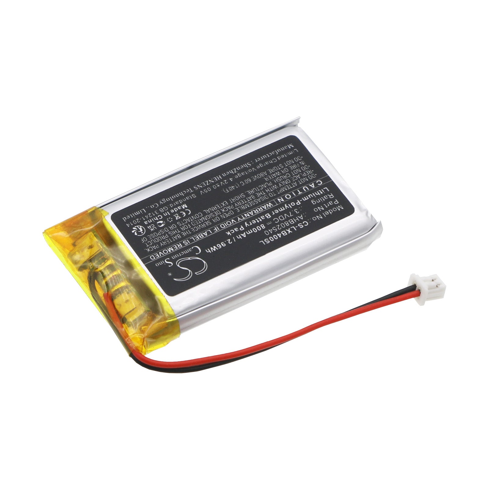 Li-Polymer, Wireless Headset Battery fits Lexin Ft4 Pro, Lx-b4fm, 3.7V, 800mAh Wireless Headset Cameron Sino Technology Limited