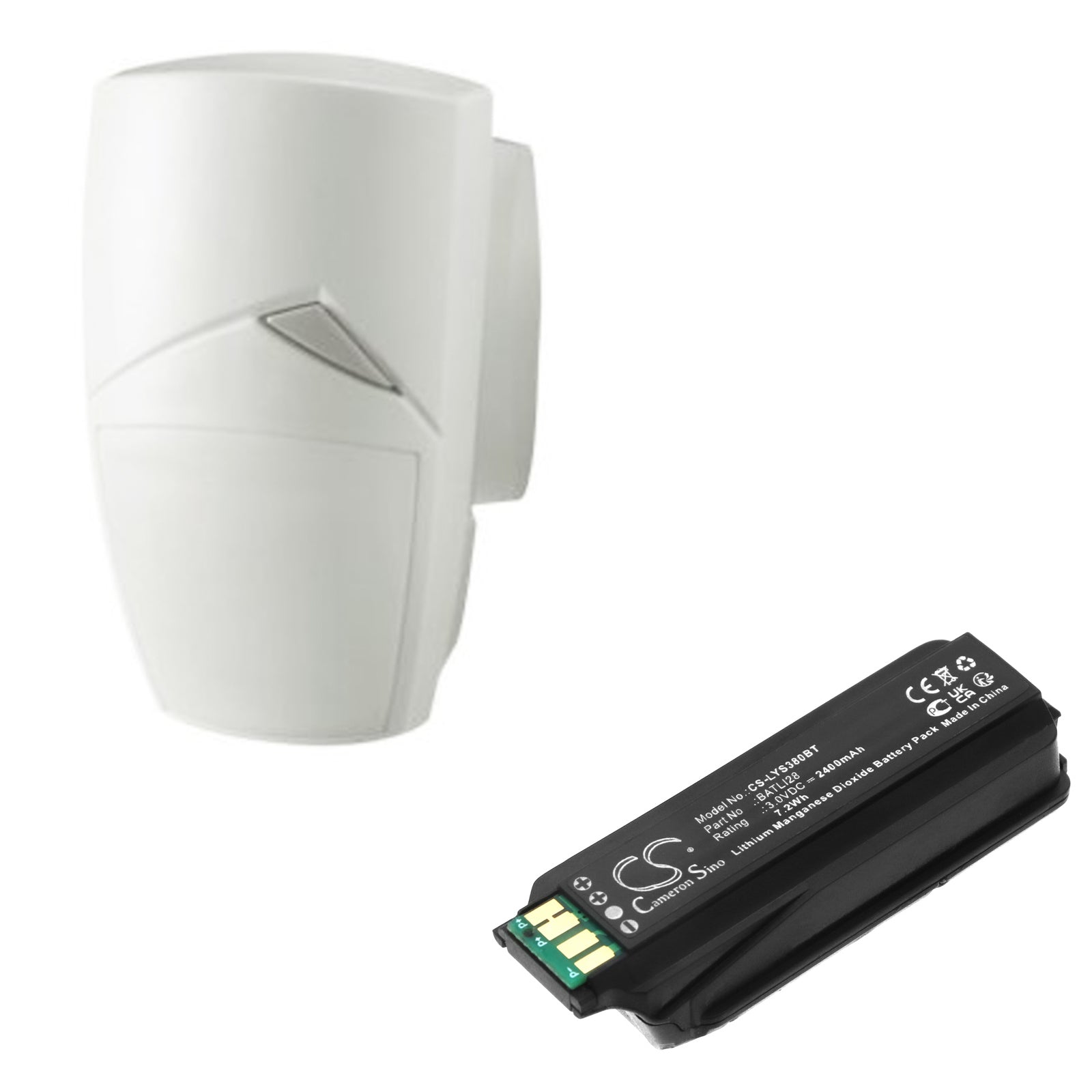 Li-MnO2, Alarm System Battery fits Daitem 171-21x, 172-21x, 3.0V, 2400mAh Alarm System Cameron Sino Technology Limited