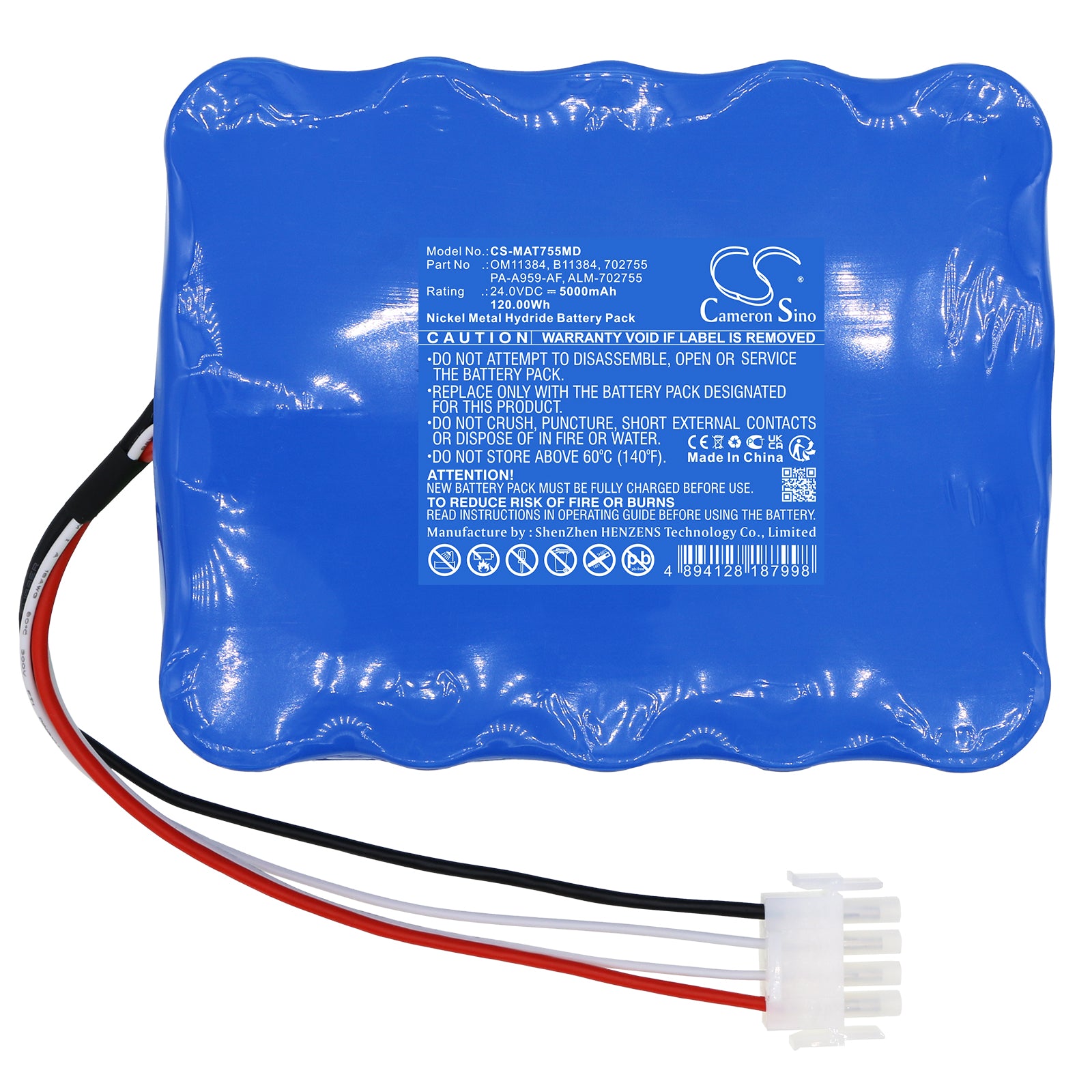 Ni-MH, Medical Battery fits Jostra Rotaflow Centrifugal Pump Syst, Ecmo Rotaflow Centrifugal Pump Syst, 24.0V, 5000mAh Medical Cameron Sino Technology Limited