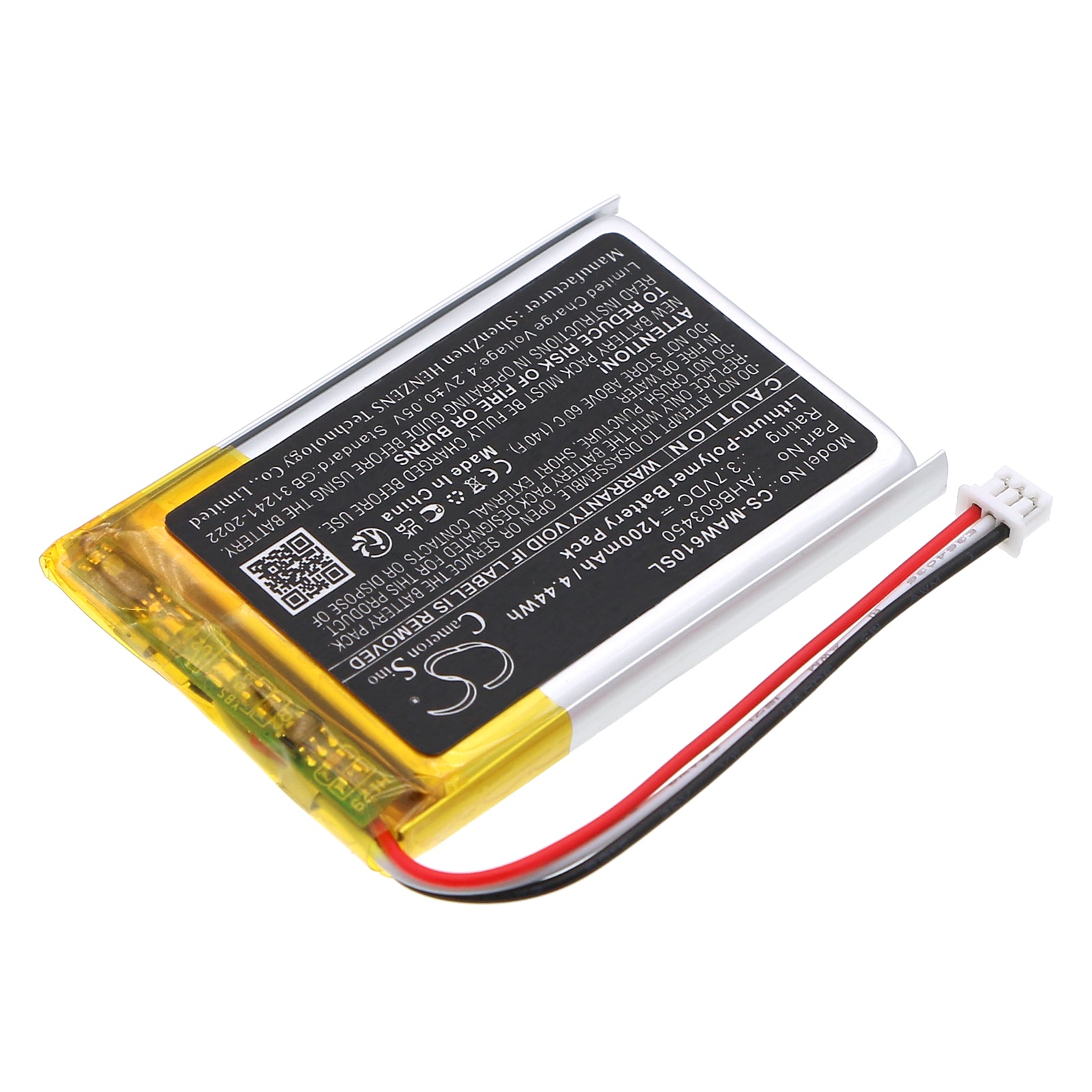 3.7V, Li-Polymer, 1200mAh, Battery fits Omen MAW610M Mouse, 4.44Wh Keyboard,Mouse Cameron Sino Technology Limited