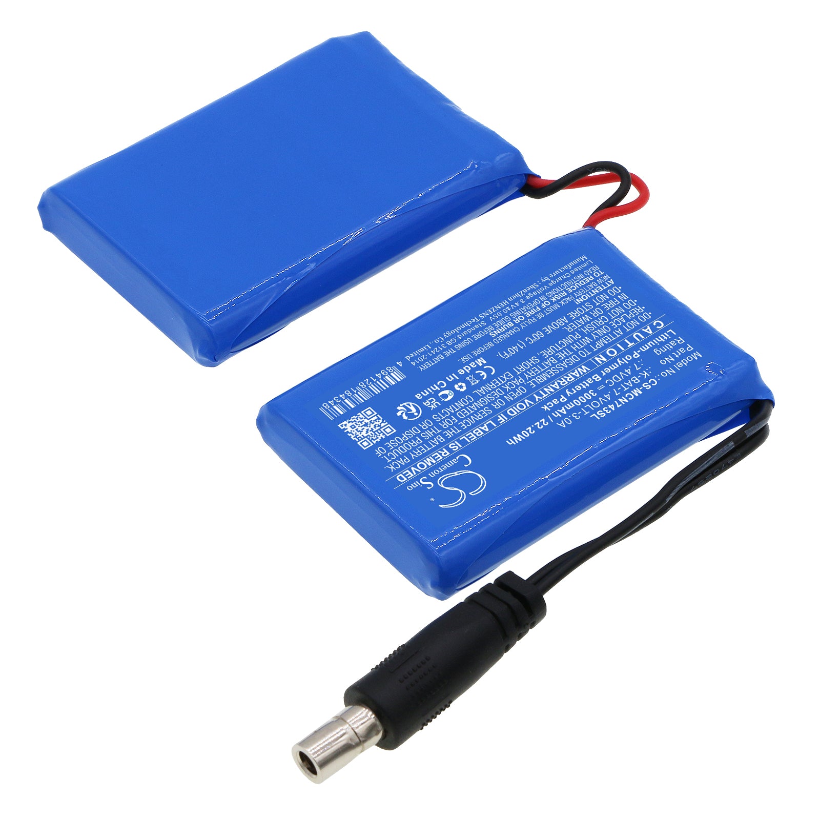 Li-Polymer, Heated Clothes Battery fits Klan-e Gloves, Socks, 7.4V, 3000mAh Heated Clothes Cameron Sino Technology Limited