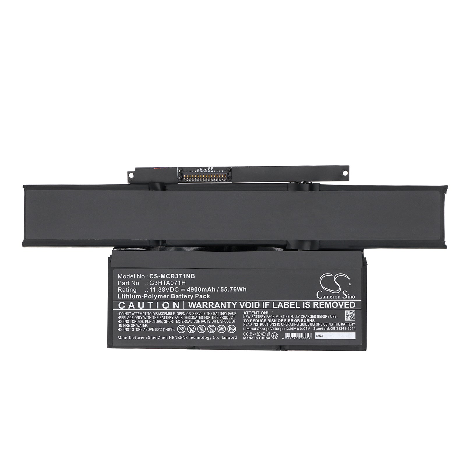 Li-Polymer, Notebook, Laptop Battery fits Microsoft Surface Laptop Studio 1964, Surface Laptop Studio 1964 14., 11.38V, 4900mAh Notebook, Laptop Cameron Sino Technology Limited