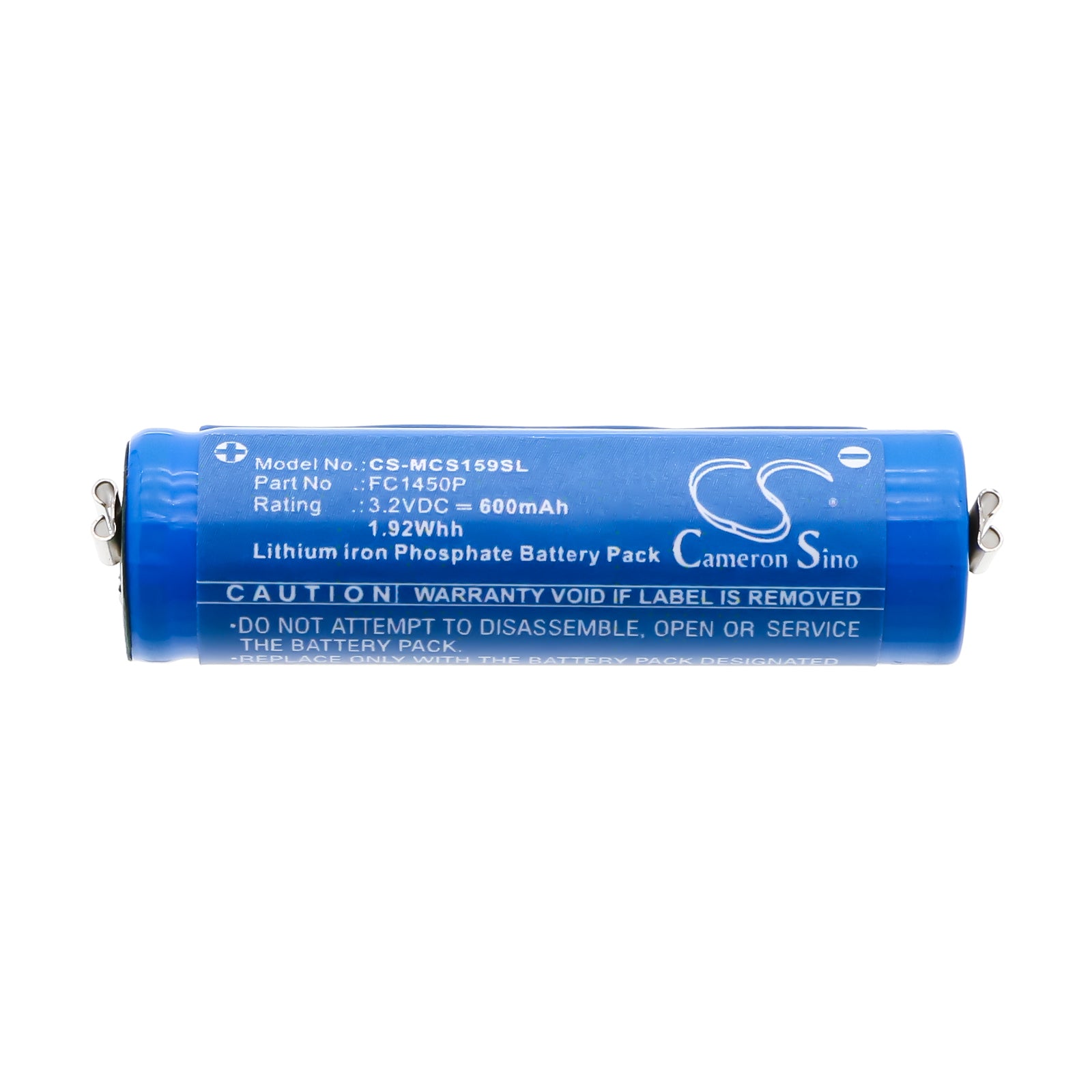 3.2V, LiFePO4, 600mAh, Battery fits Moser ChromStyle 1584 Li pro mini, 1.92Wh Shaver Cameron Sino Technology Limited