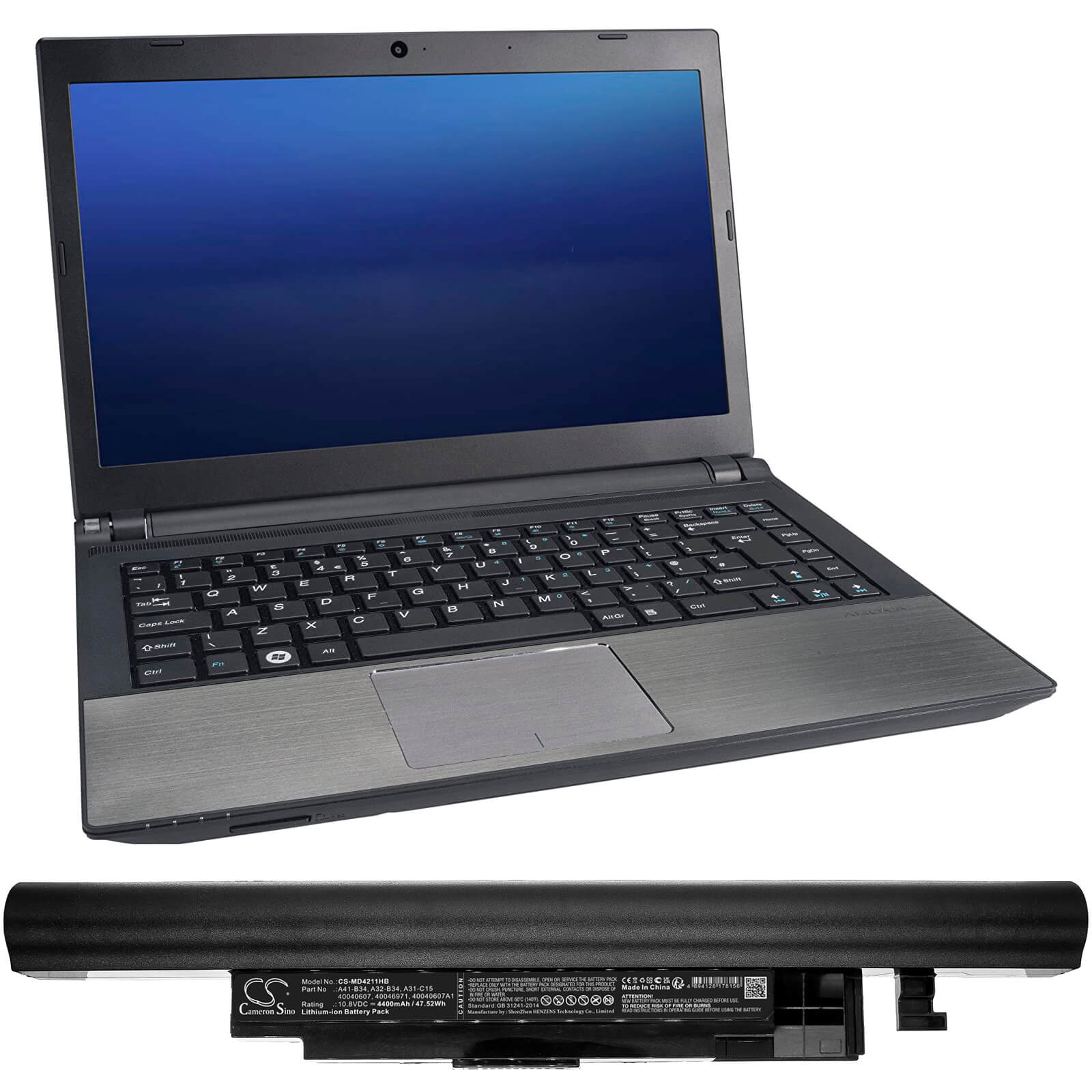 Li-ion Notebook Battery fits Haier, S500, S500-i54200g40t01ndts 10.8V, 4400mAh / 47.52Wh Notebook & Laptop Cameron Sino Technology Limited