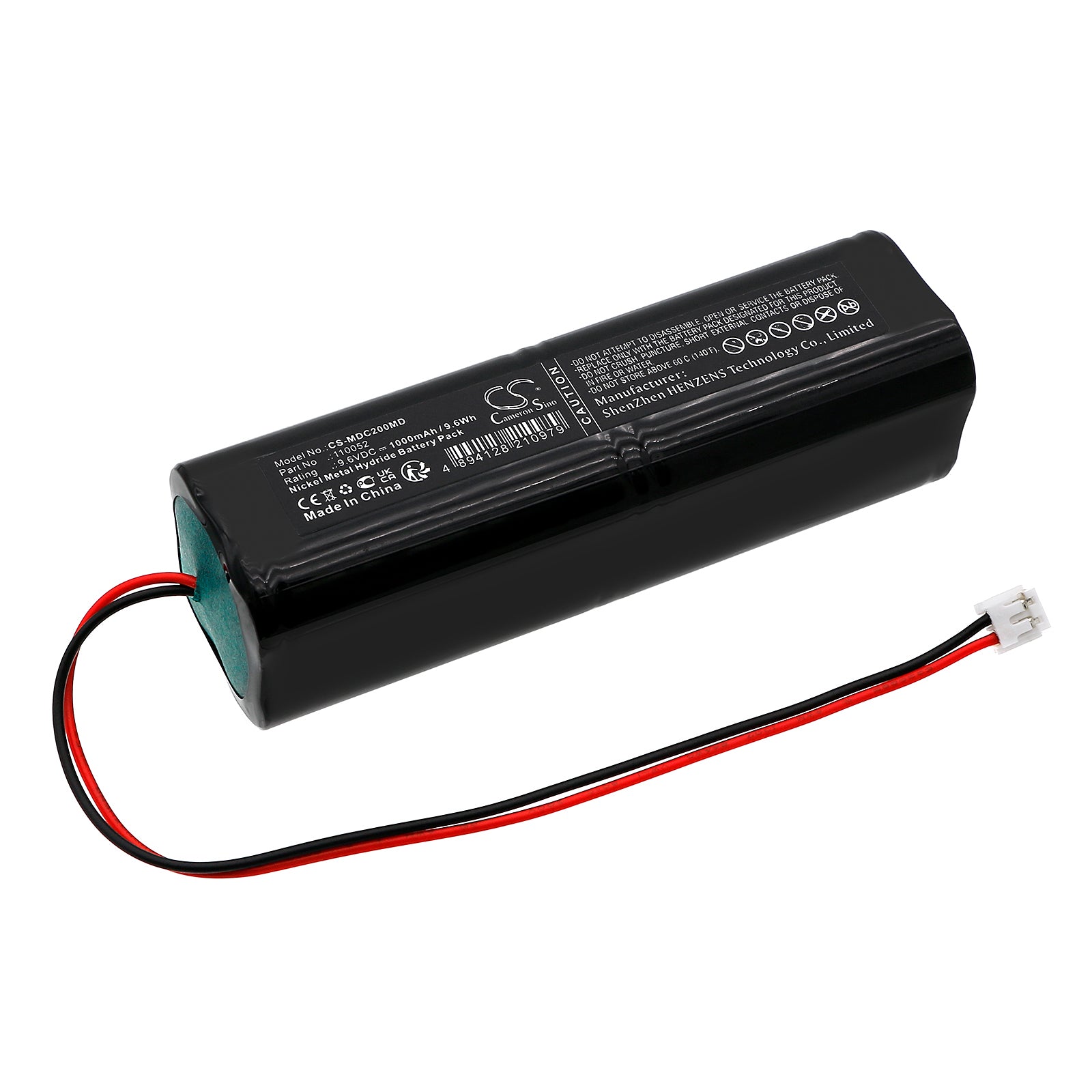 9.6V, Ni-MH, 1000mAh, Battery fits MGVG Doring Combimat 2000, 9.6Wh Medical Cameron Sino Technology Limited