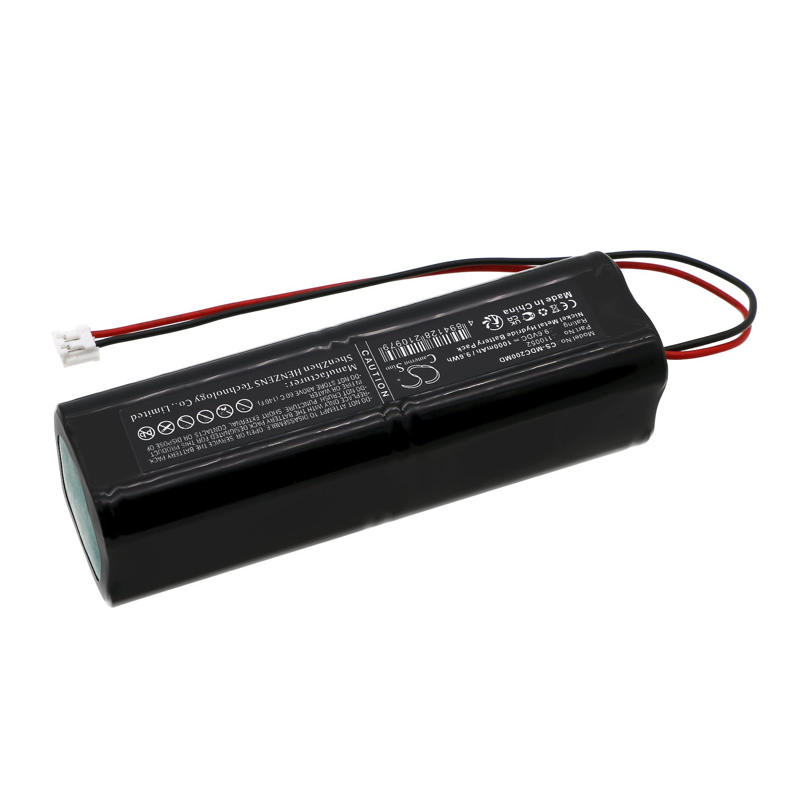 9.6V, Ni-MH, 1000mAh, Battery fits MGVG Doring Combimat 2000, 9.6Wh Medical Cameron Sino Technology Limited