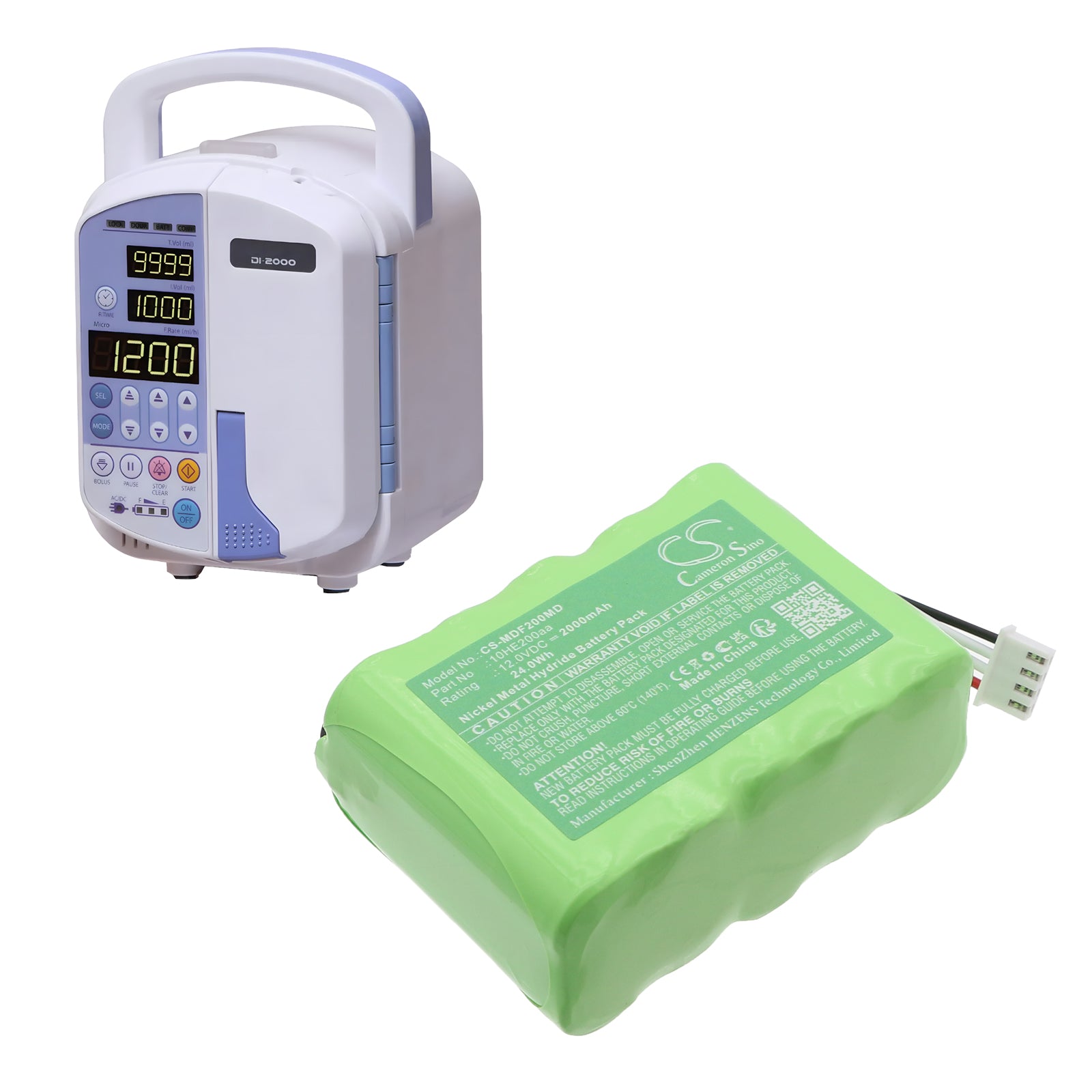 12V, Ni-MH, 2000mAh, Battery fits Medifosion DAIWHA DI-2000, DI-2000, 24Wh Medical Cameron Sino Technology Limited