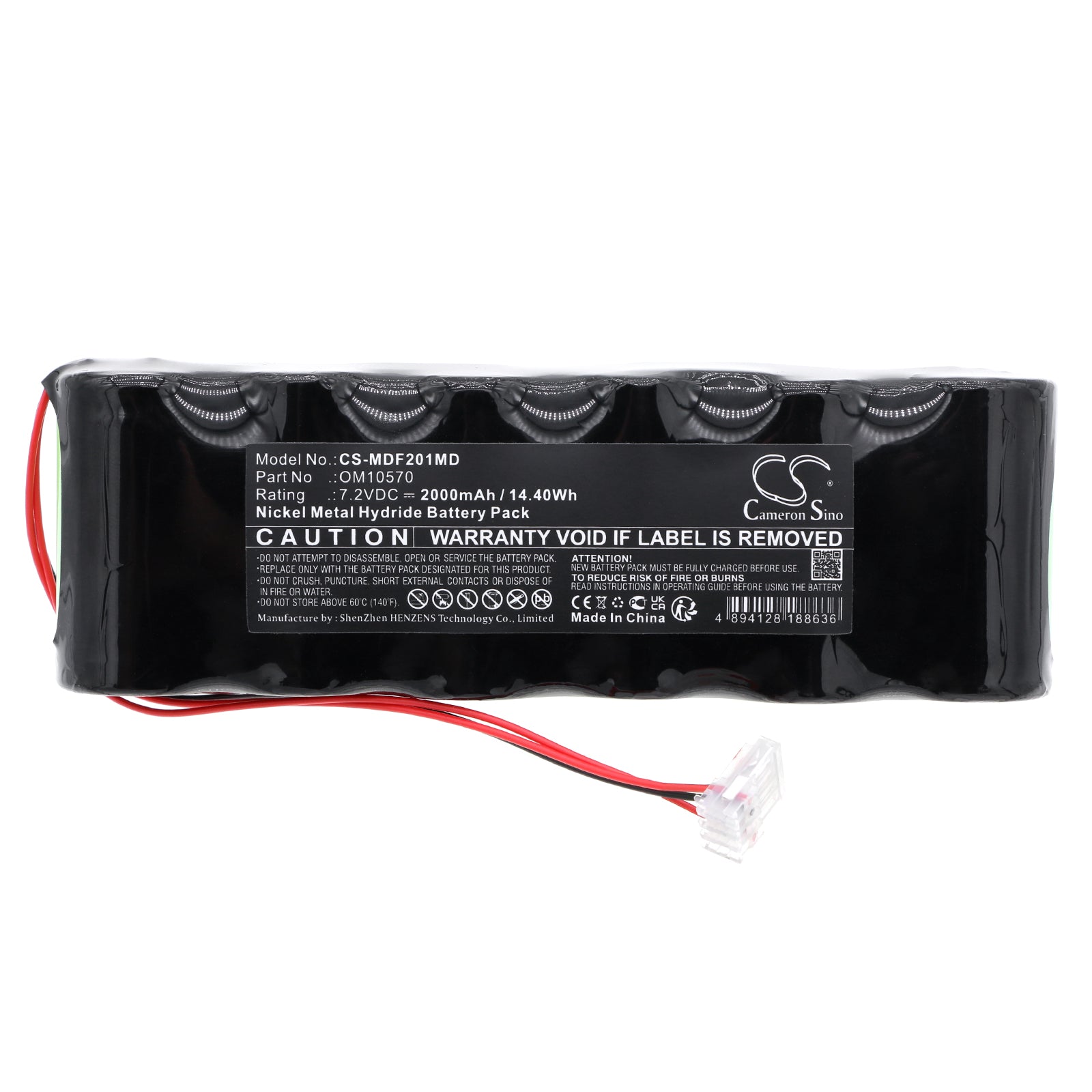 Ni-MH, Medical Battery fits Medex 2001 Syringe Pump, 2010 Syringe Pump, 7.2V, 2000mAh Medical Cameron Sino Technology Limited