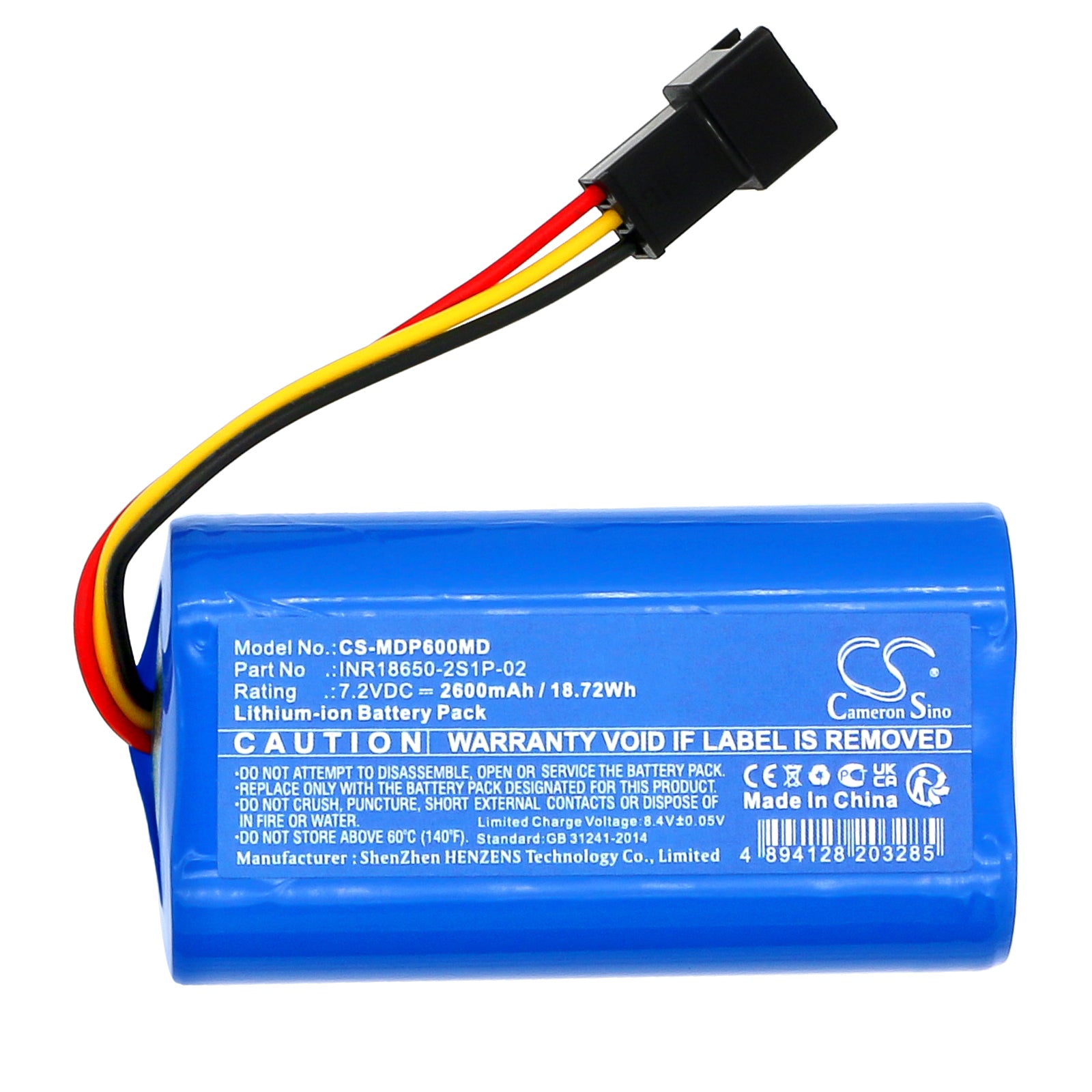 Li-ion, Medical Battery fits Medcaptain Mp-60a, Sys-6010a, 7.2V, 2600mAh Medical Cameron Sino Technology Limited