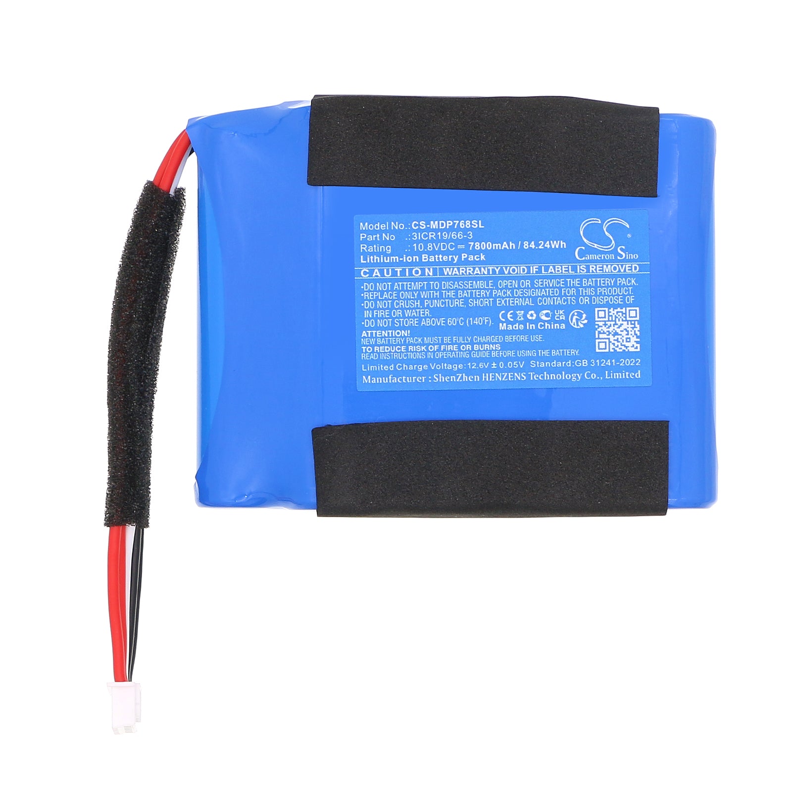 10.8V, Li-ion, 7800mAh, Battery fits Medion 50077082, LIFE P61746, 84.24Wh Speaker Cameron Sino Technology Limited