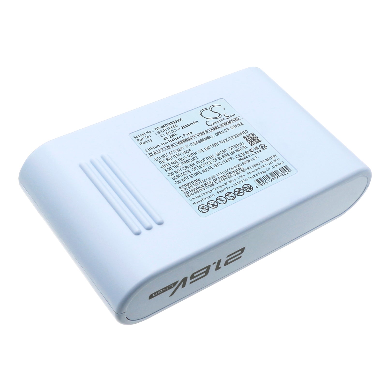 Li-ion, Vacuum Battery fits Media Qn8, 21.6V, 2000mAh Vacuum Cameron Sino Technology Limited