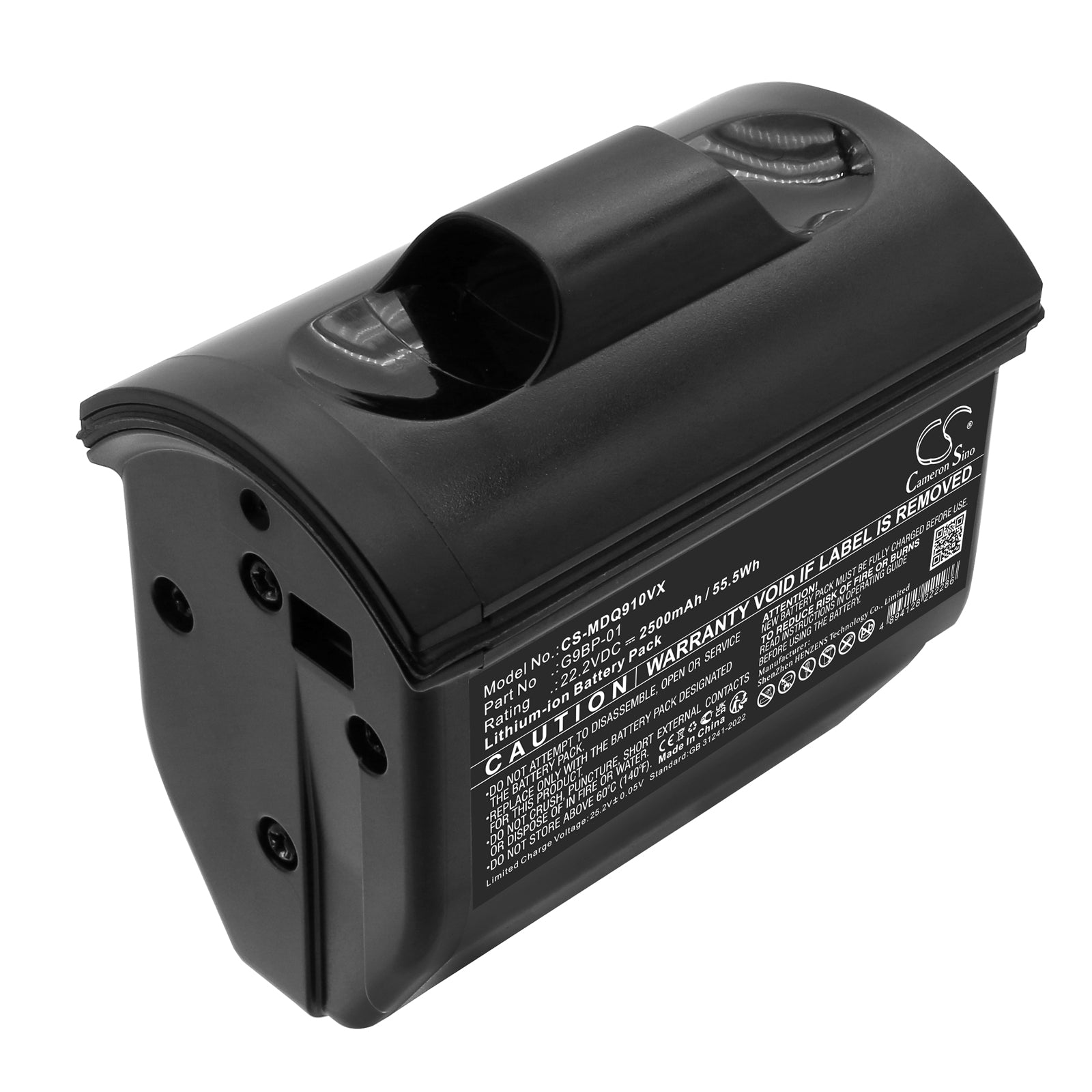 22.2V, Li-ion, 2500mAh, Battery fits Midea G9, G9 Plus, 55.5Wh Vacuum Cameron Sino Technology Limited
