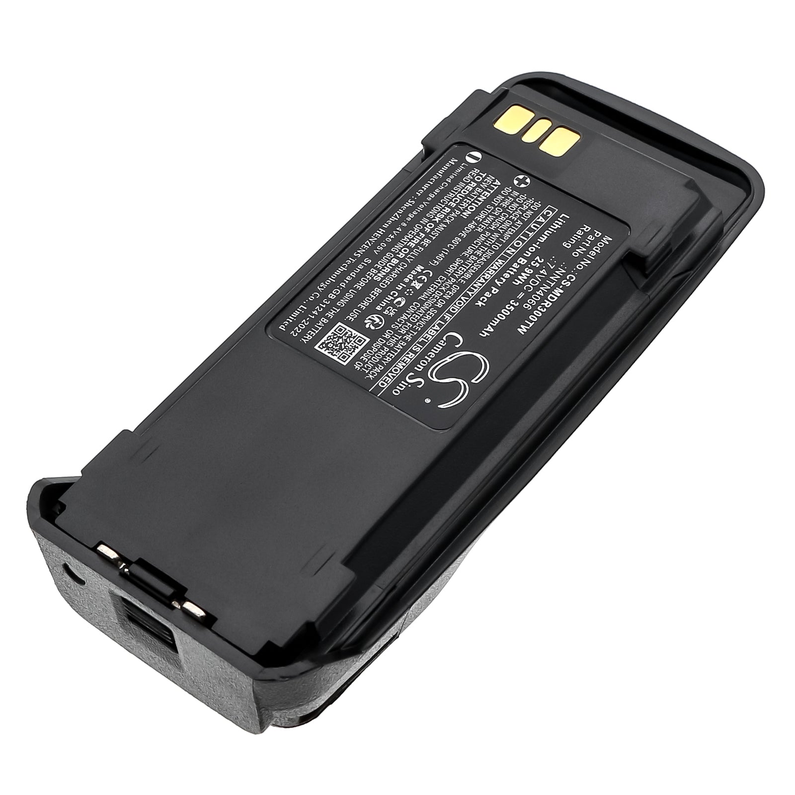 7.4V, Li-ion, 3500mAh, Battery fits Vertex Standard VXD720 | Motorola MotoTRBO DP3400, MotoTRBO DP3401, 25.9Wh Two-Way Radio Cameron Sino Technology Limited