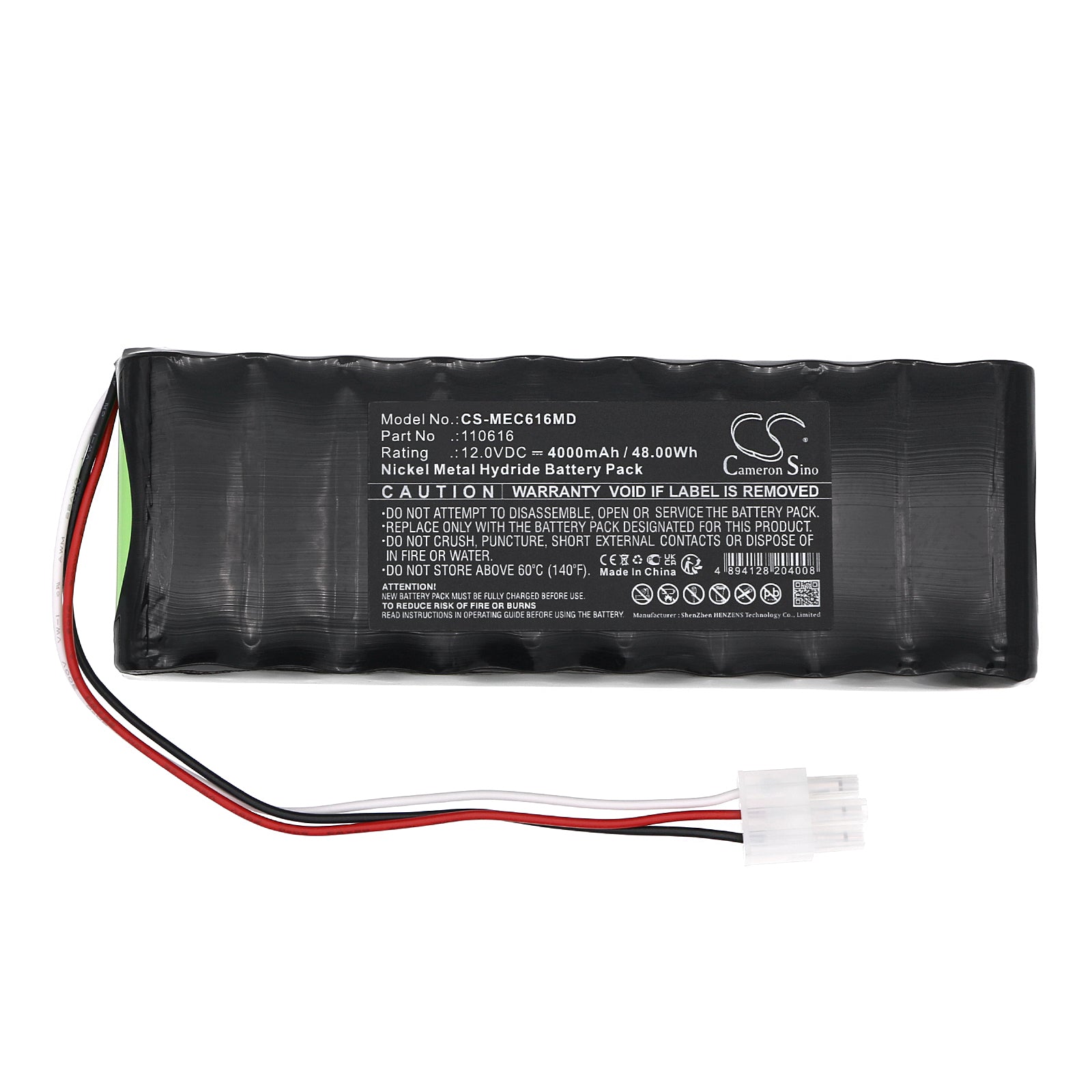 Ni-MH, Medical Battery fits Medicaleconet Cardio M, Cardio M Plus, 12.0V, 4000mAh Medical Cameron Sino Technology Limited